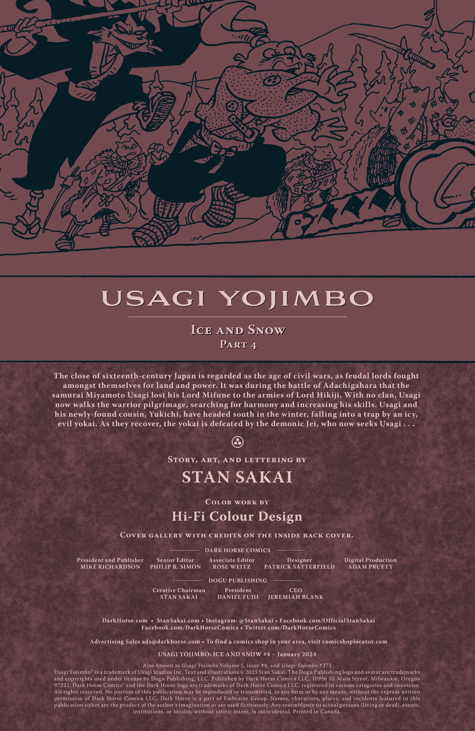 Read online Usagi Yojimbo: Ice and Snow comic -  Issue #4 - 2