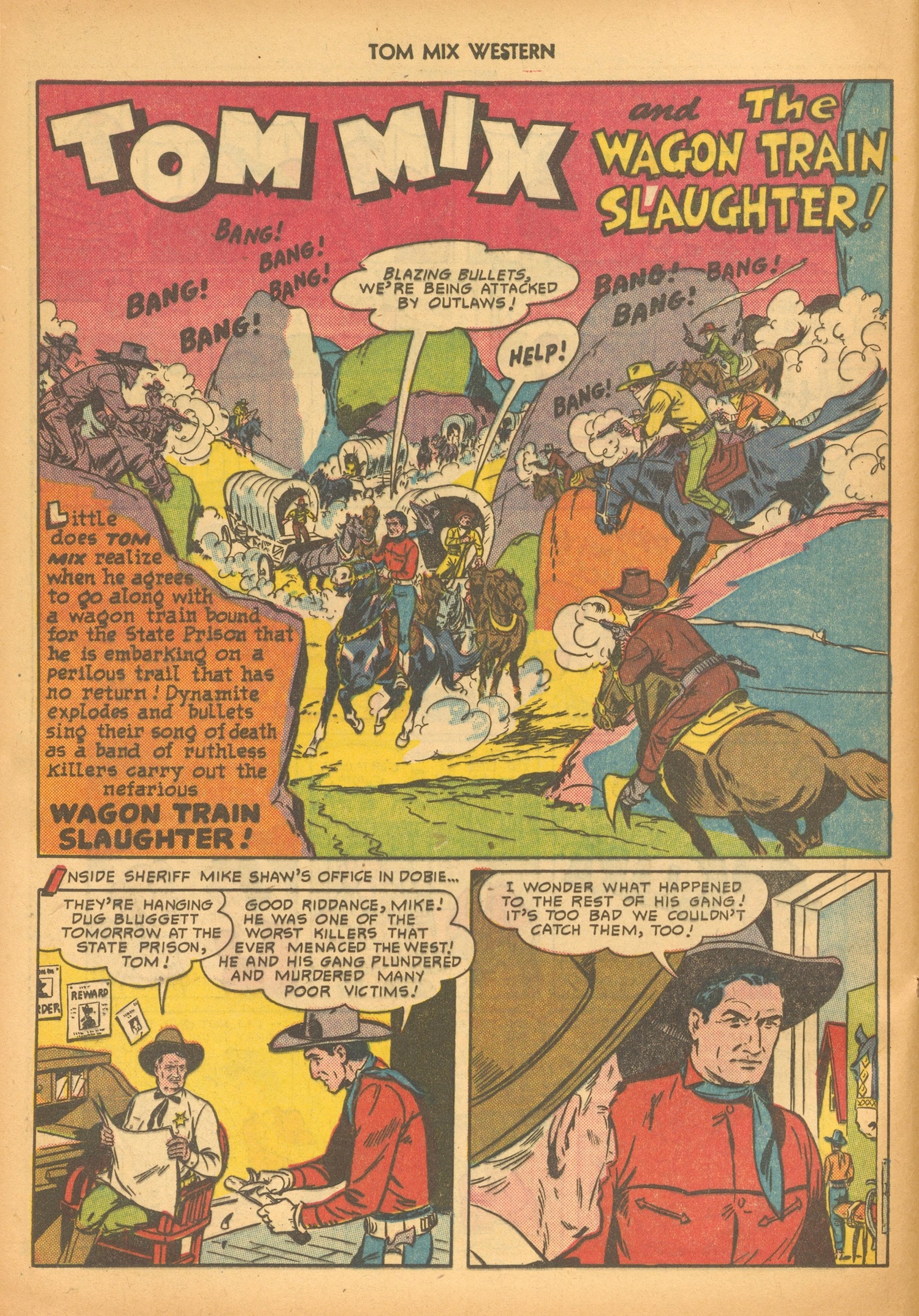 Read online Tom Mix Western (1948) comic -  Issue #33 - 36