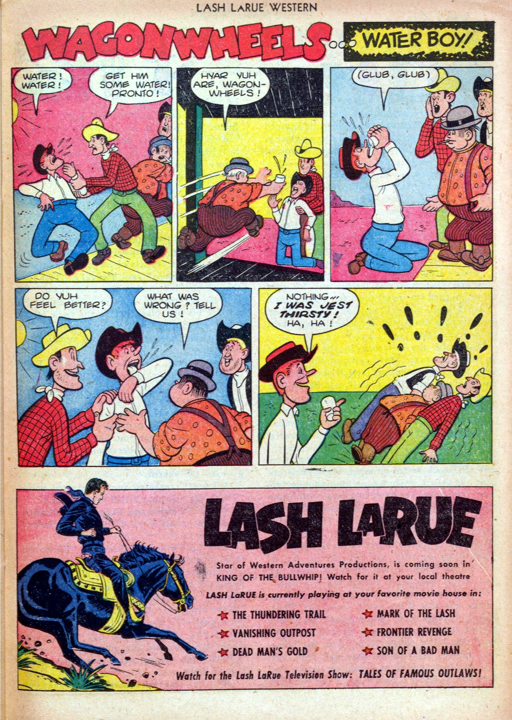 Read online Lash Larue Western (1949) comic -  Issue #19 - 23