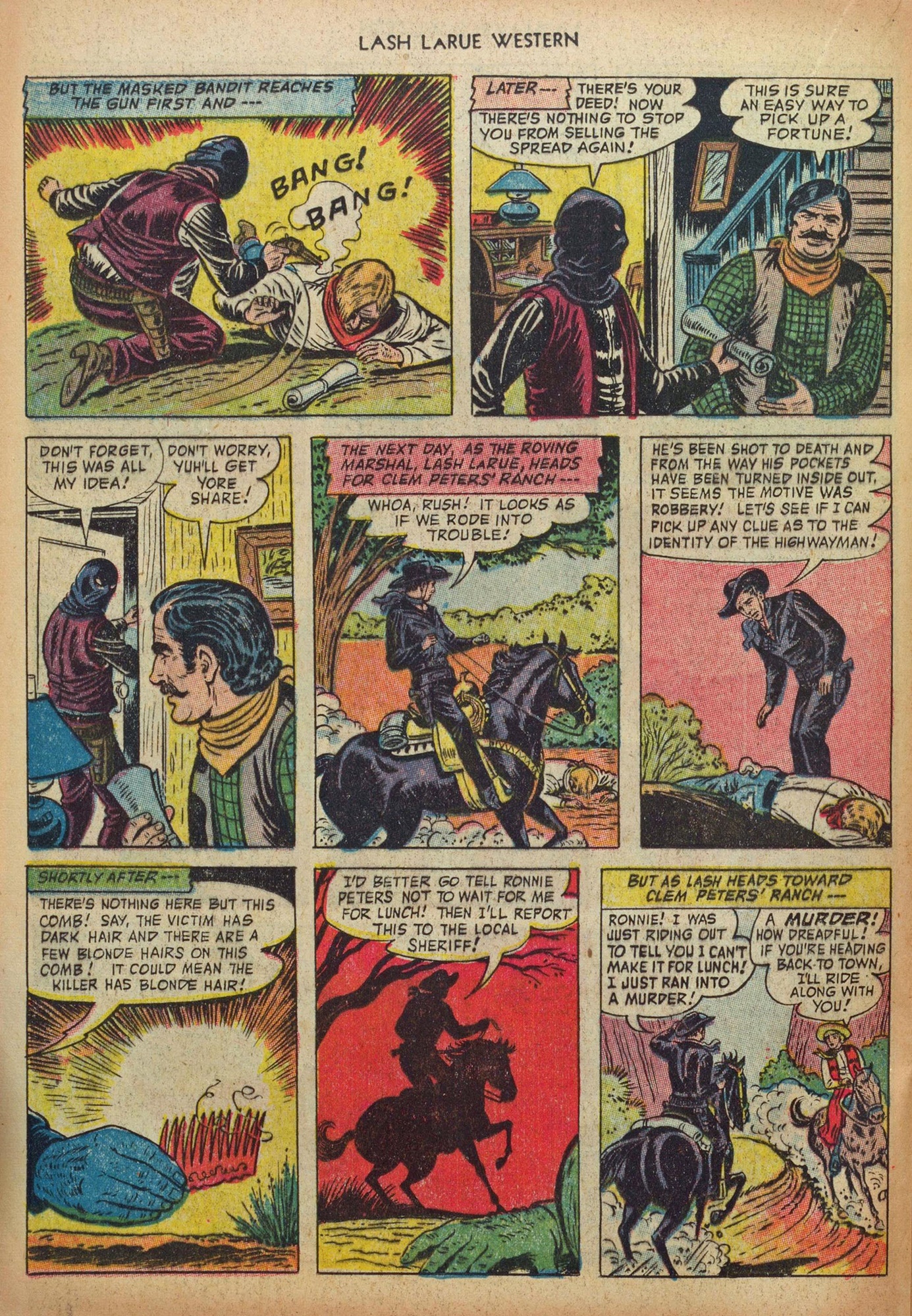 Read online Lash Larue Western (1949) comic -  Issue #37 - 20