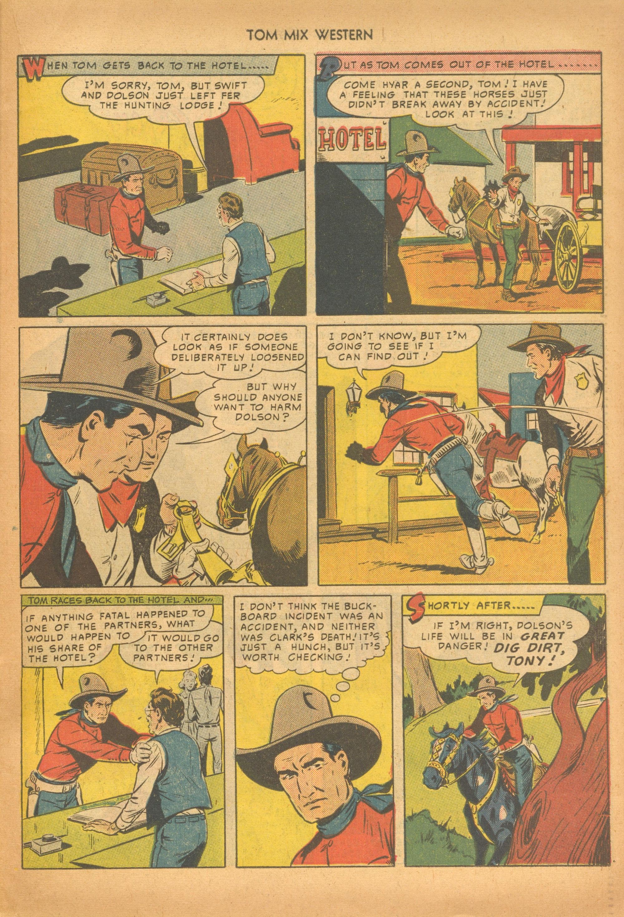 Read online Tom Mix Western (1948) comic -  Issue #28 - 39