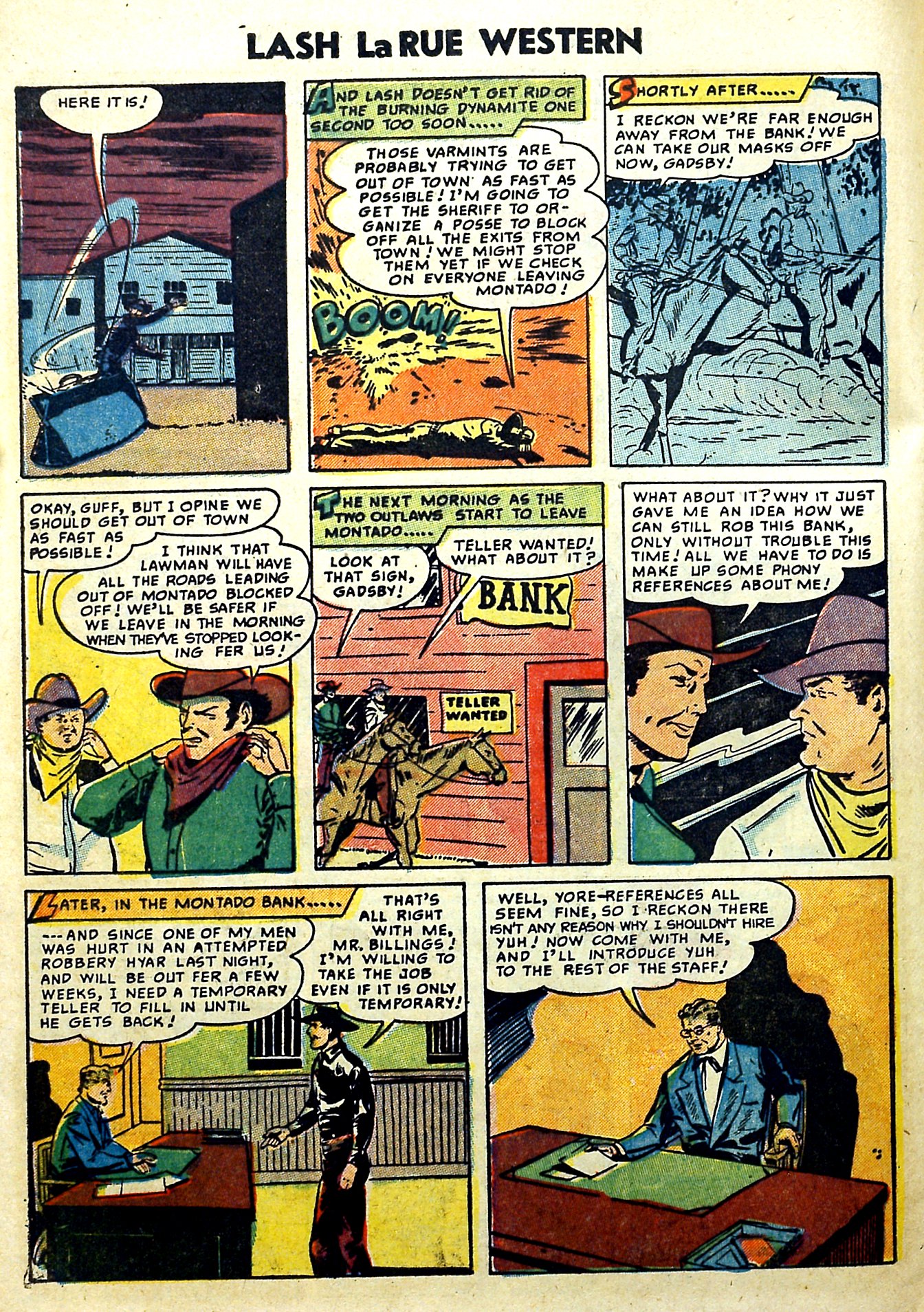 Read online Lash Larue Western (1949) comic -  Issue #51 - 28