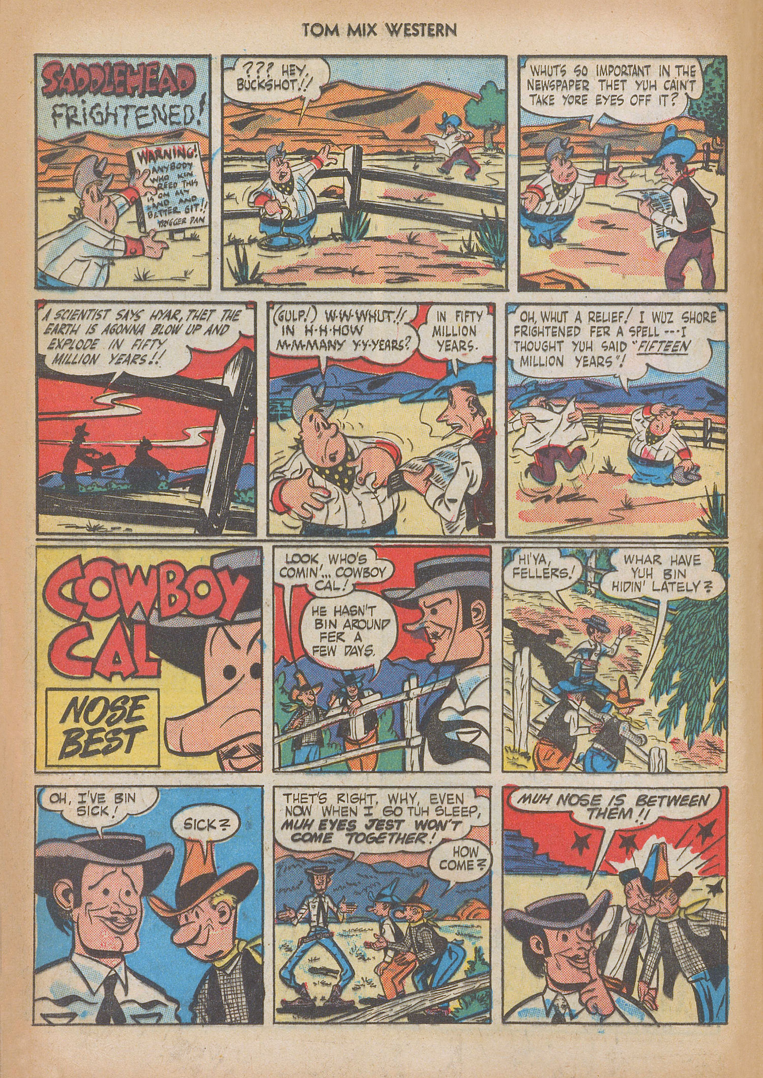 Read online Tom Mix Western (1948) comic -  Issue #10 - 12