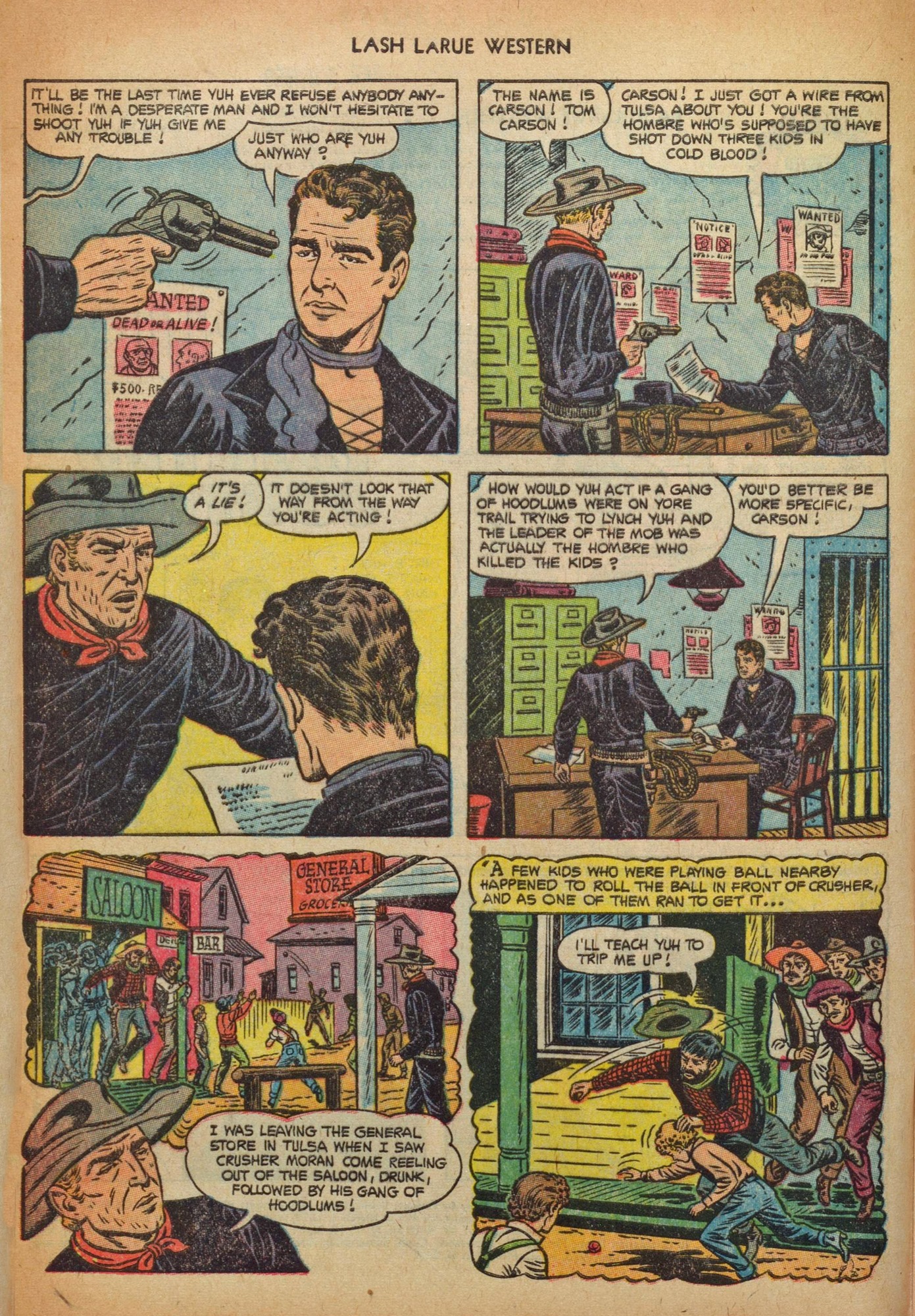 Read online Lash Larue Western (1949) comic -  Issue #41 - 4