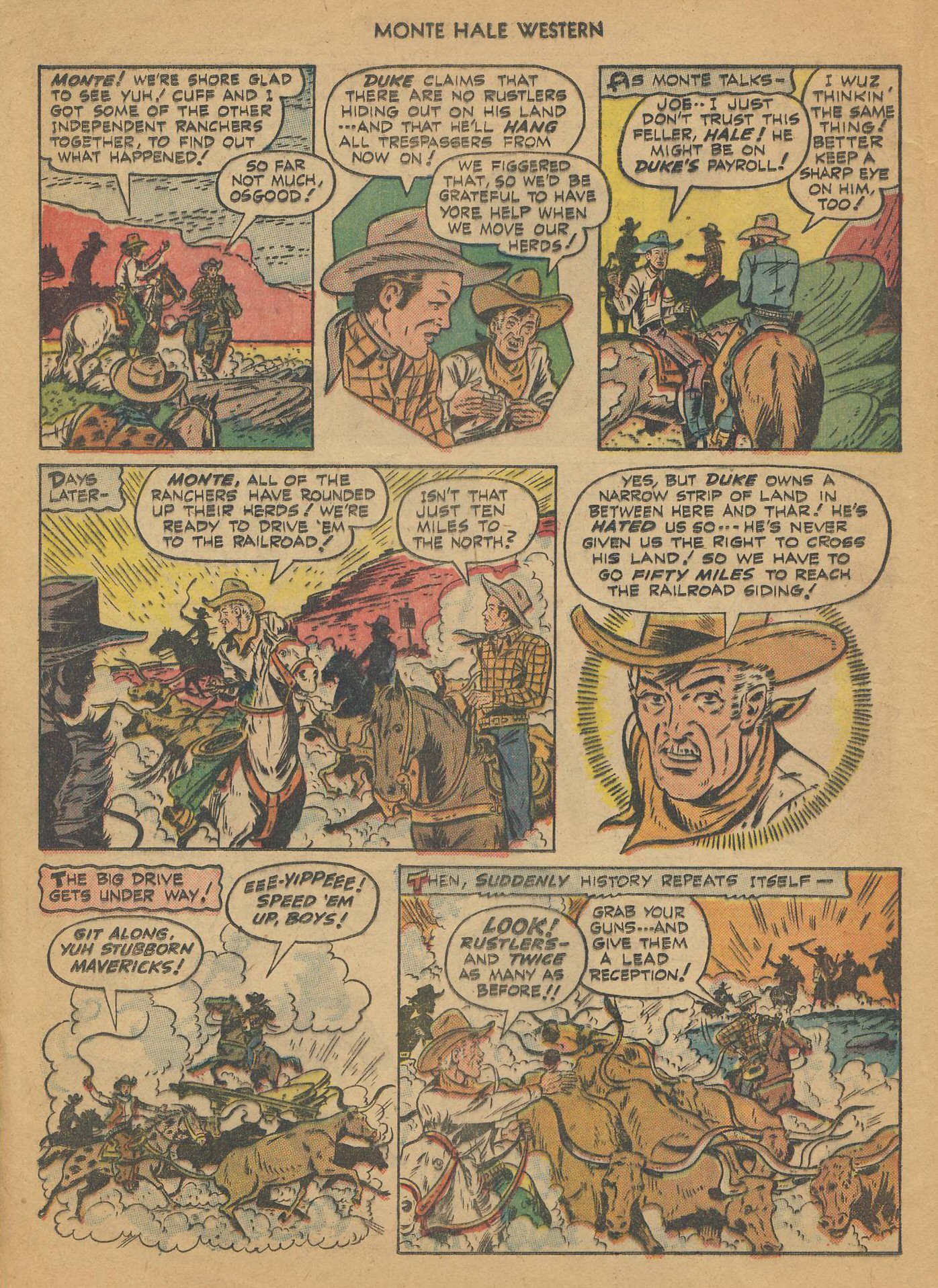 Read online Monte Hale Western comic -  Issue #36 - 7