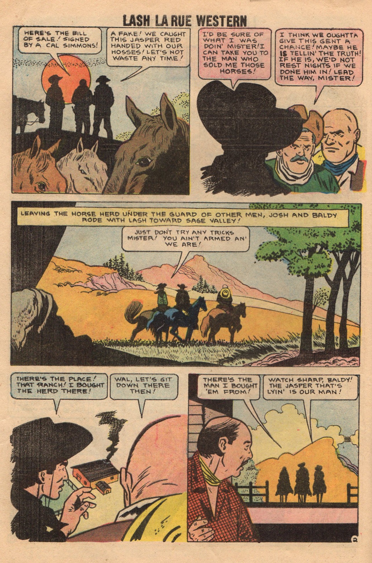 Read online Lash Larue Western (1949) comic -  Issue #70 - 4