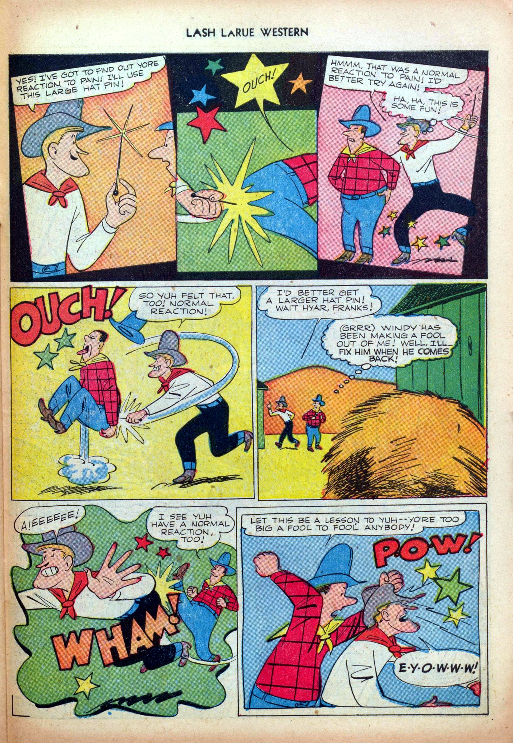 Read online Lash Larue Western (1949) comic -  Issue #35 - 27