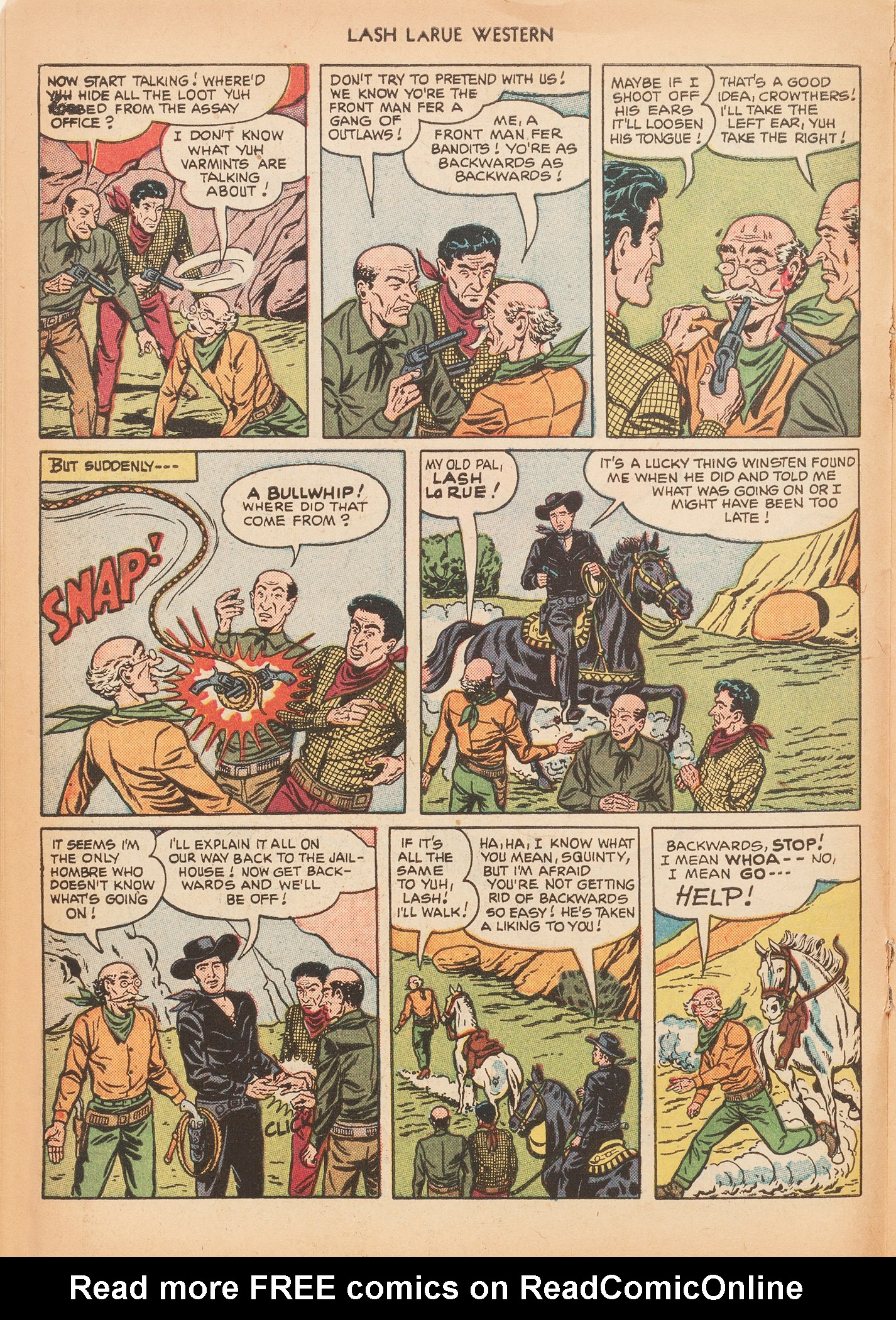 Read online Lash Larue Western (1949) comic -  Issue #15 - 22
