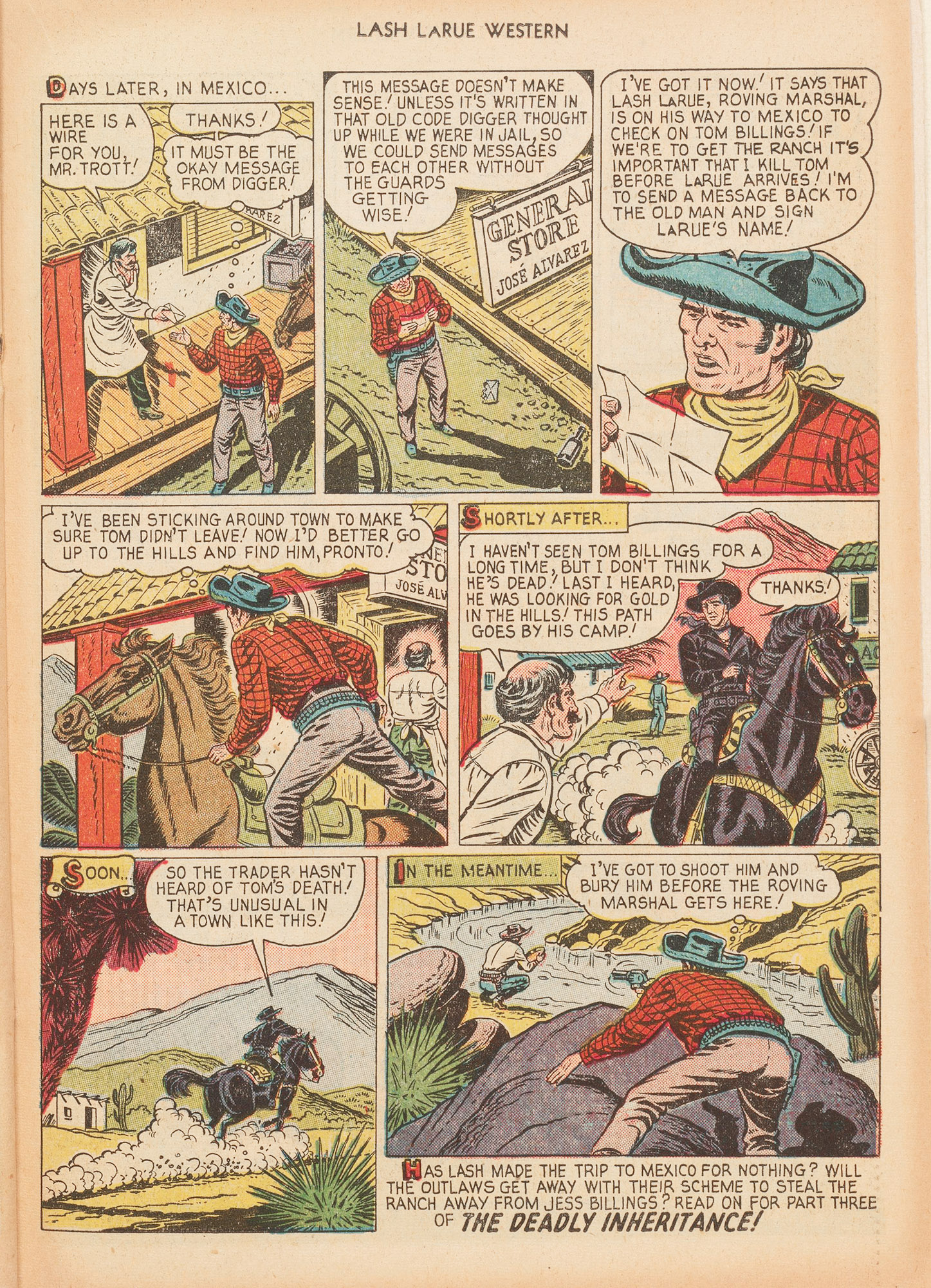 Read online Lash Larue Western (1949) comic -  Issue #16 - 23