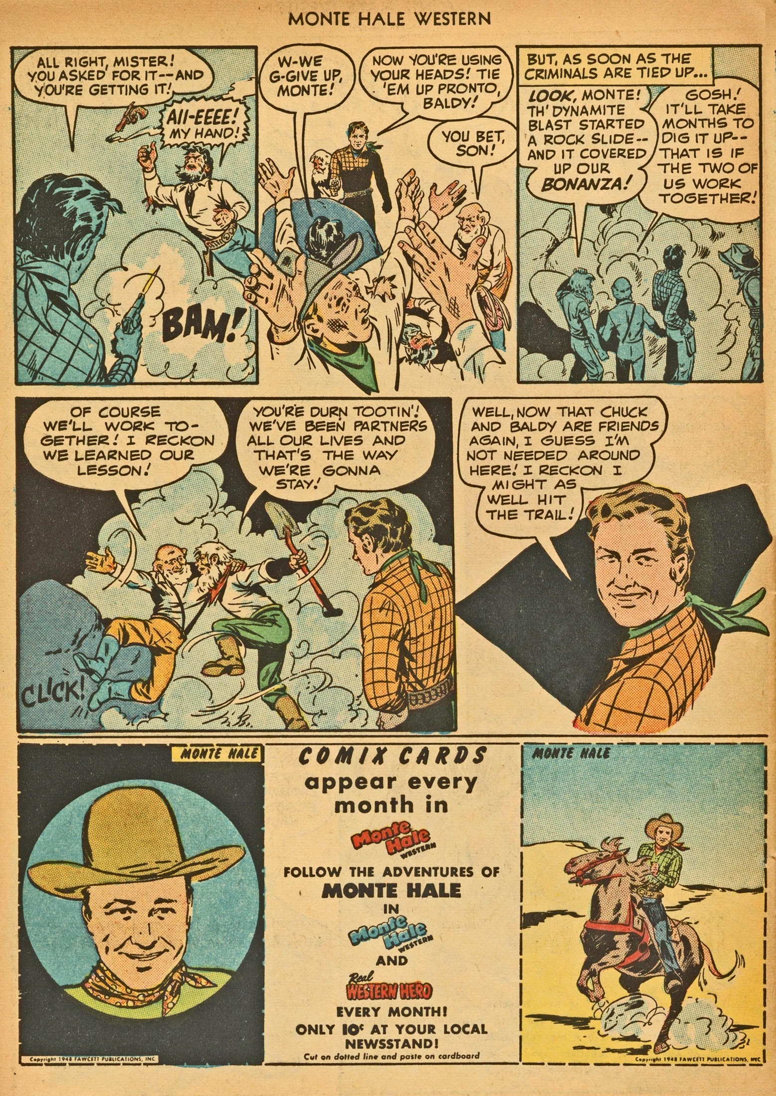 Read online Monte Hale Western comic -  Issue #30 - 32