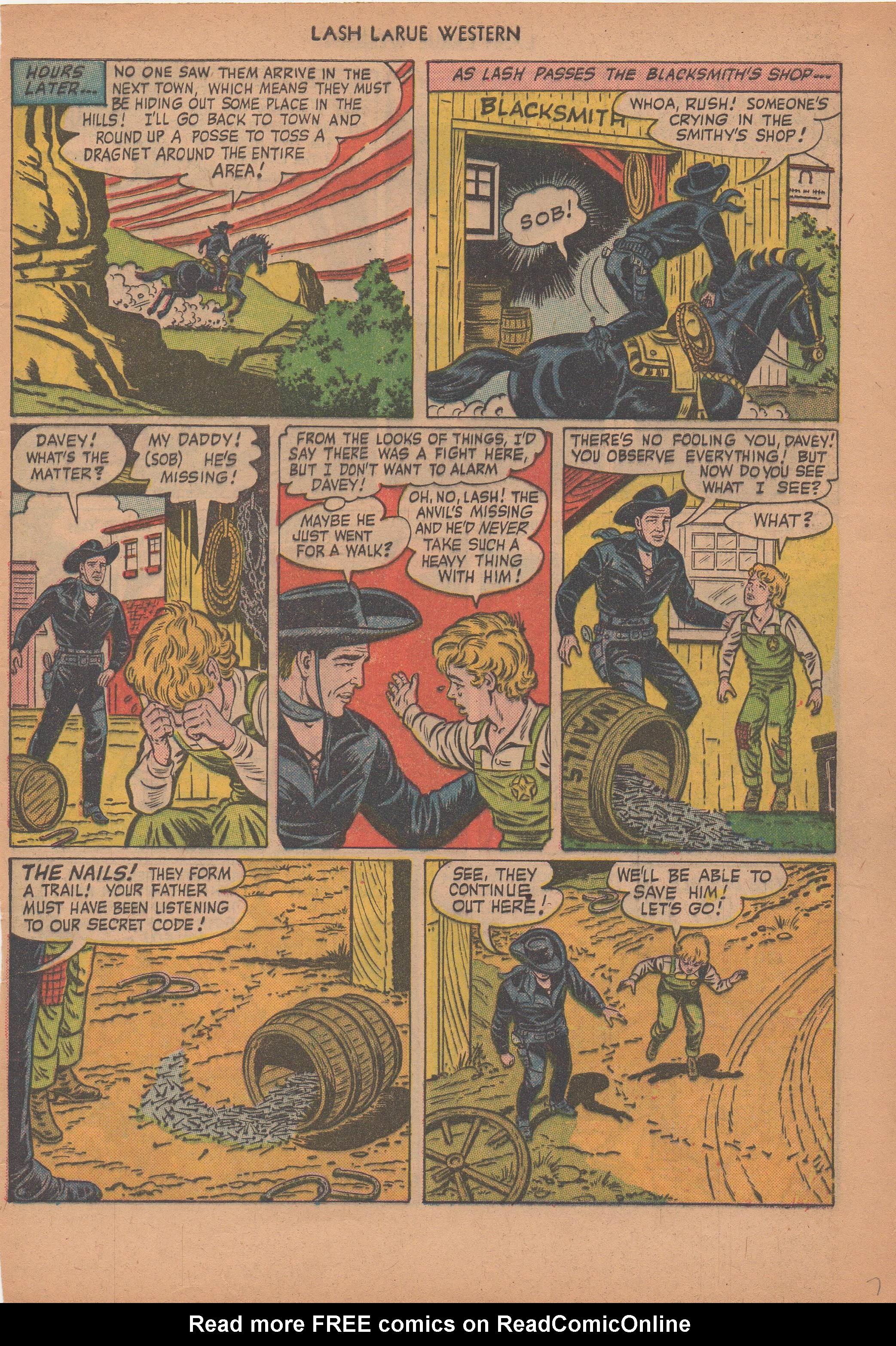 Read online Lash Larue Western (1949) comic -  Issue #14 - 10