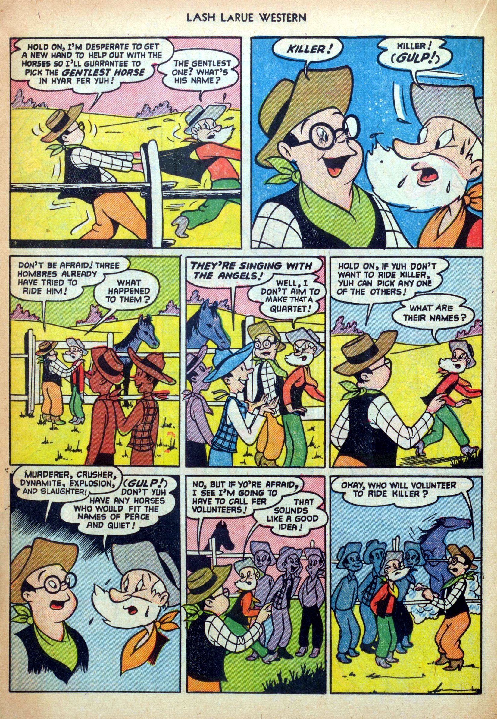 Read online Lash Larue Western (1949) comic -  Issue #34 - 16