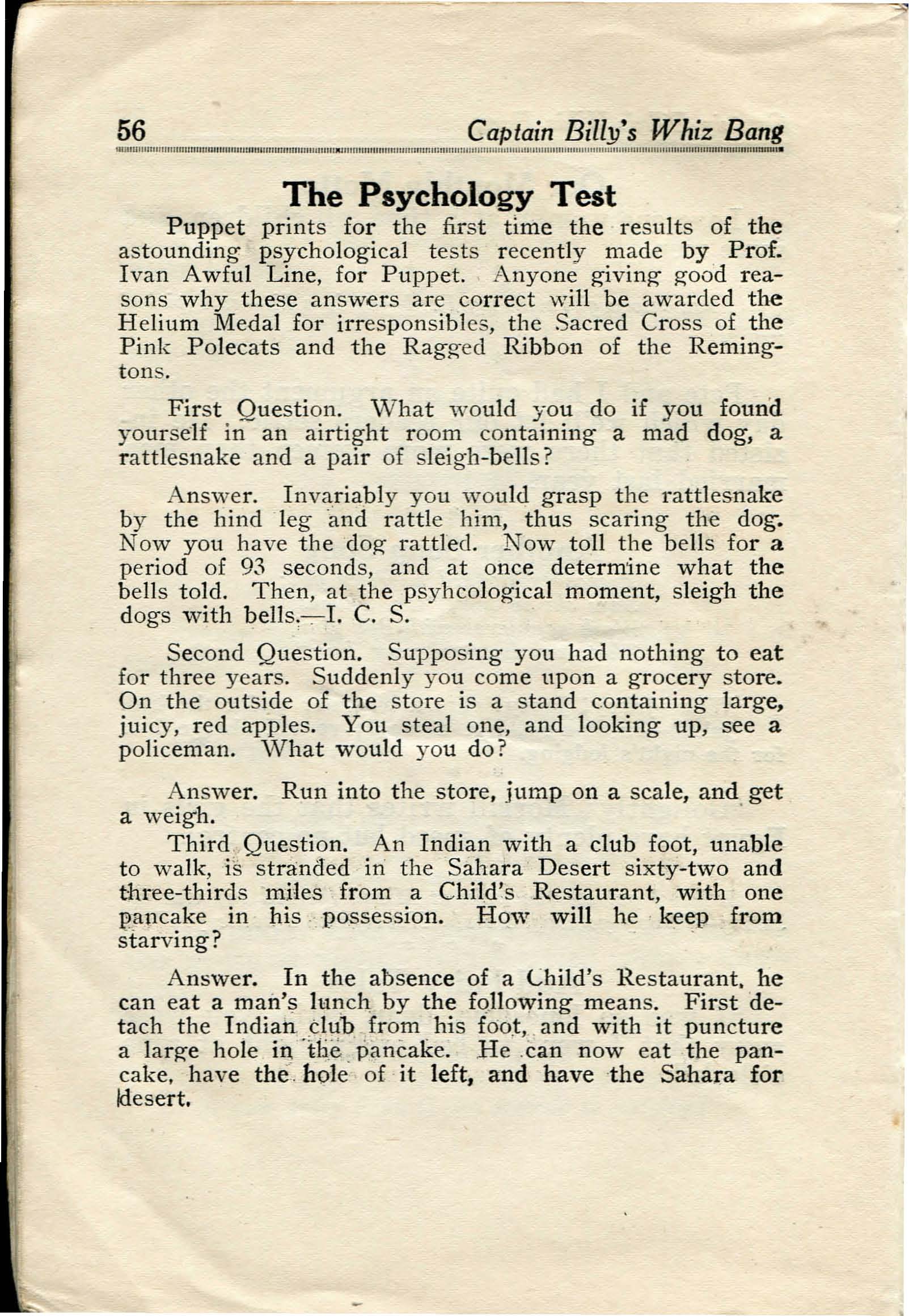 Read online Captain Billy's Whiz Bang comic -  Issue #32 - 57