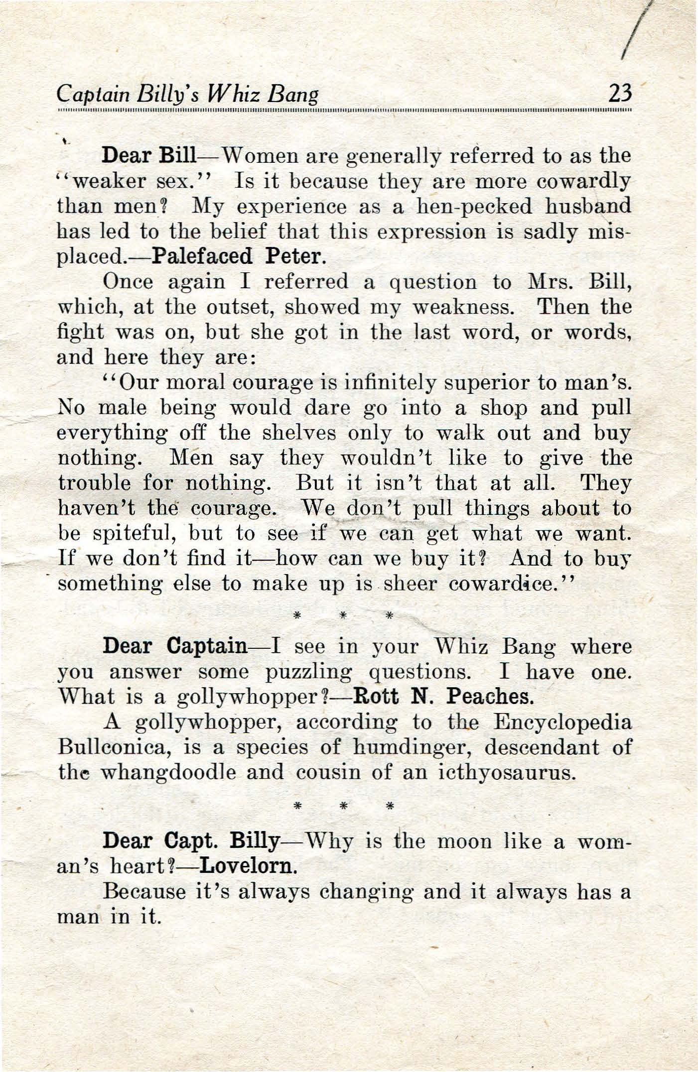 Read online Captain Billy's Whiz Bang comic -  Issue #17 - 25