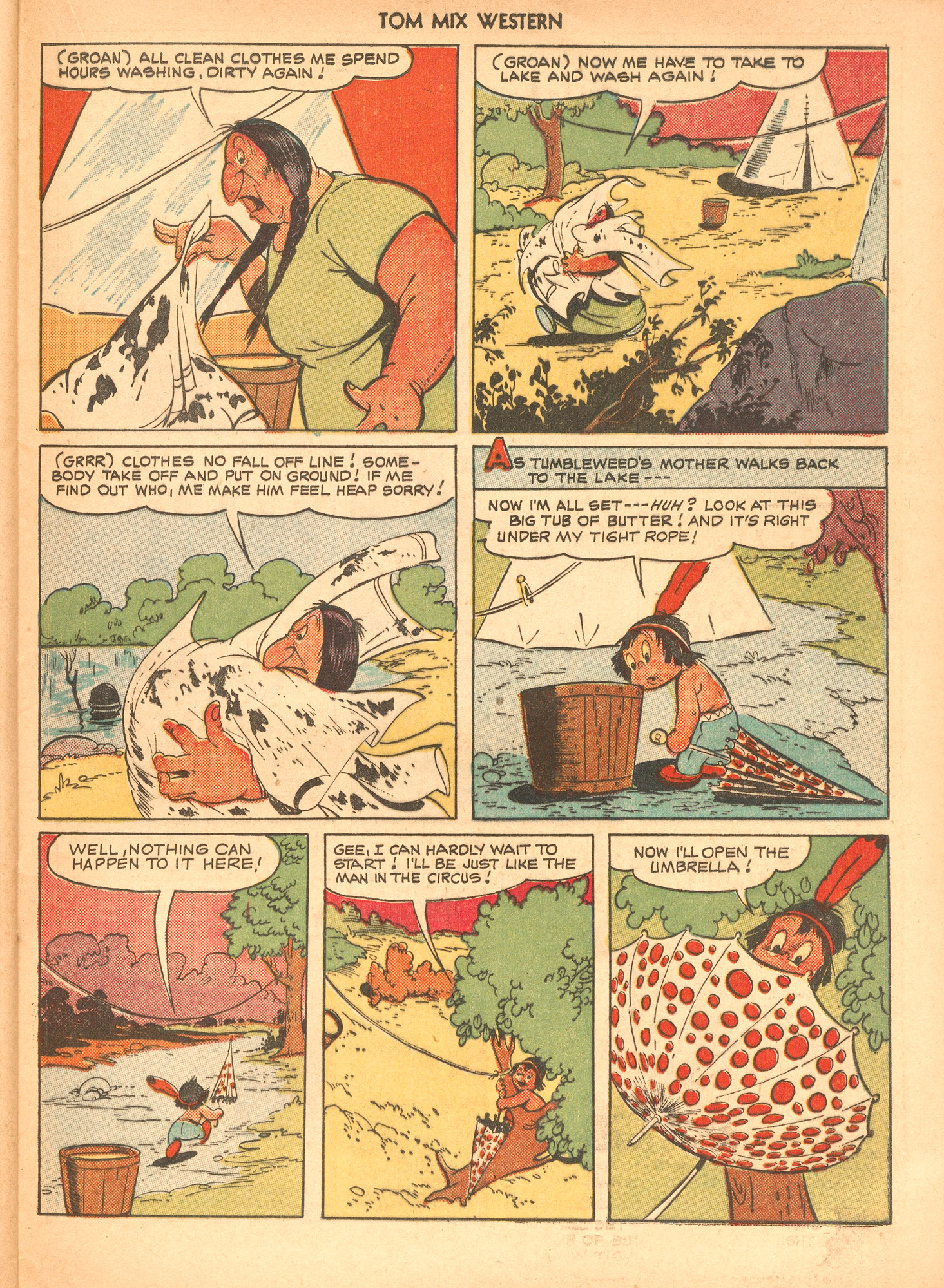 Read online Tom Mix Western (1948) comic -  Issue #36 - 37
