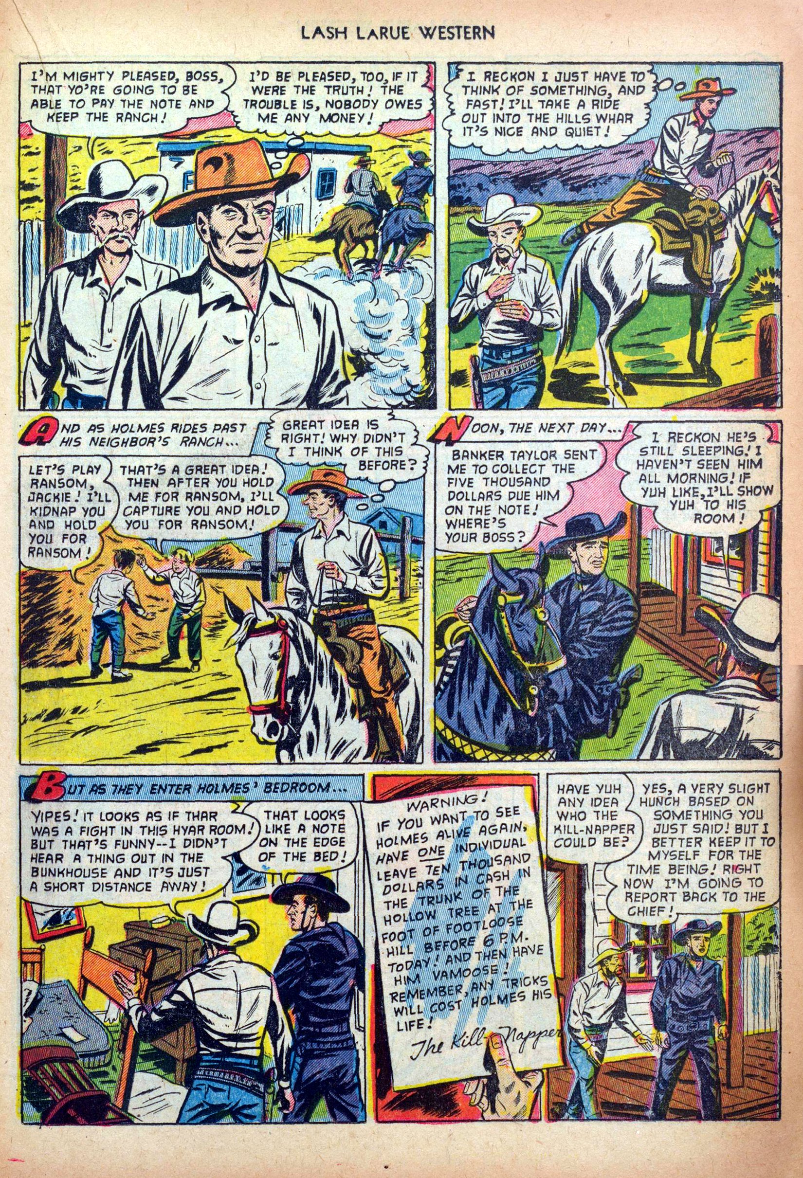 Read online Lash Larue Western (1949) comic -  Issue #34 - 19