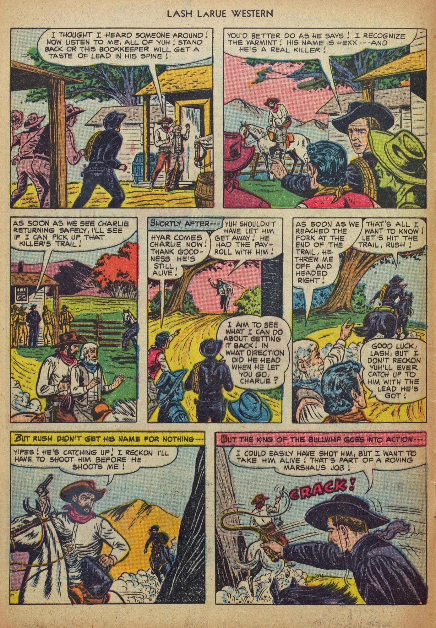 Read online Lash Larue Western (1949) comic -  Issue #37 - 4