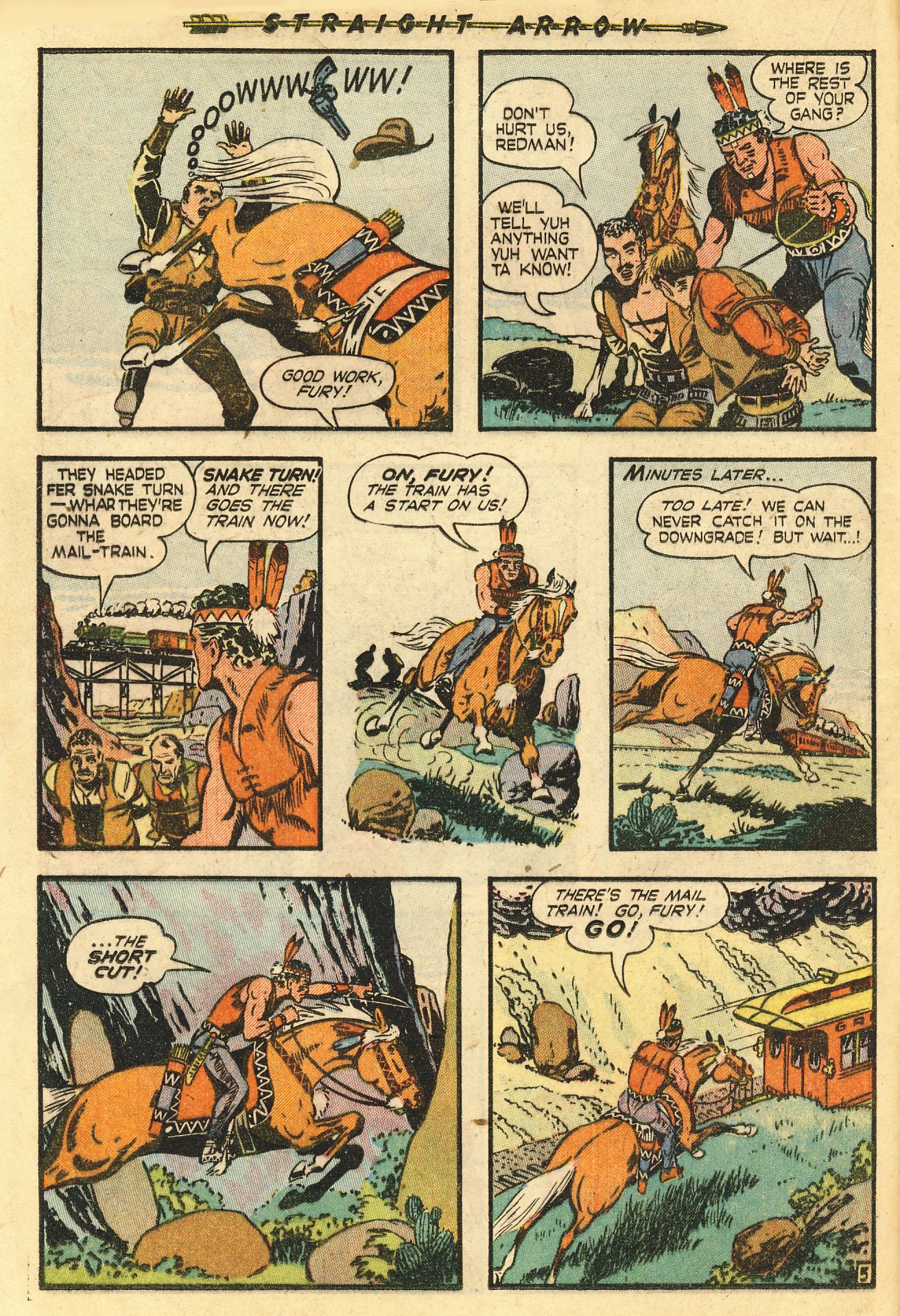 Read online Straight Arrow comic -  Issue #8 - 16