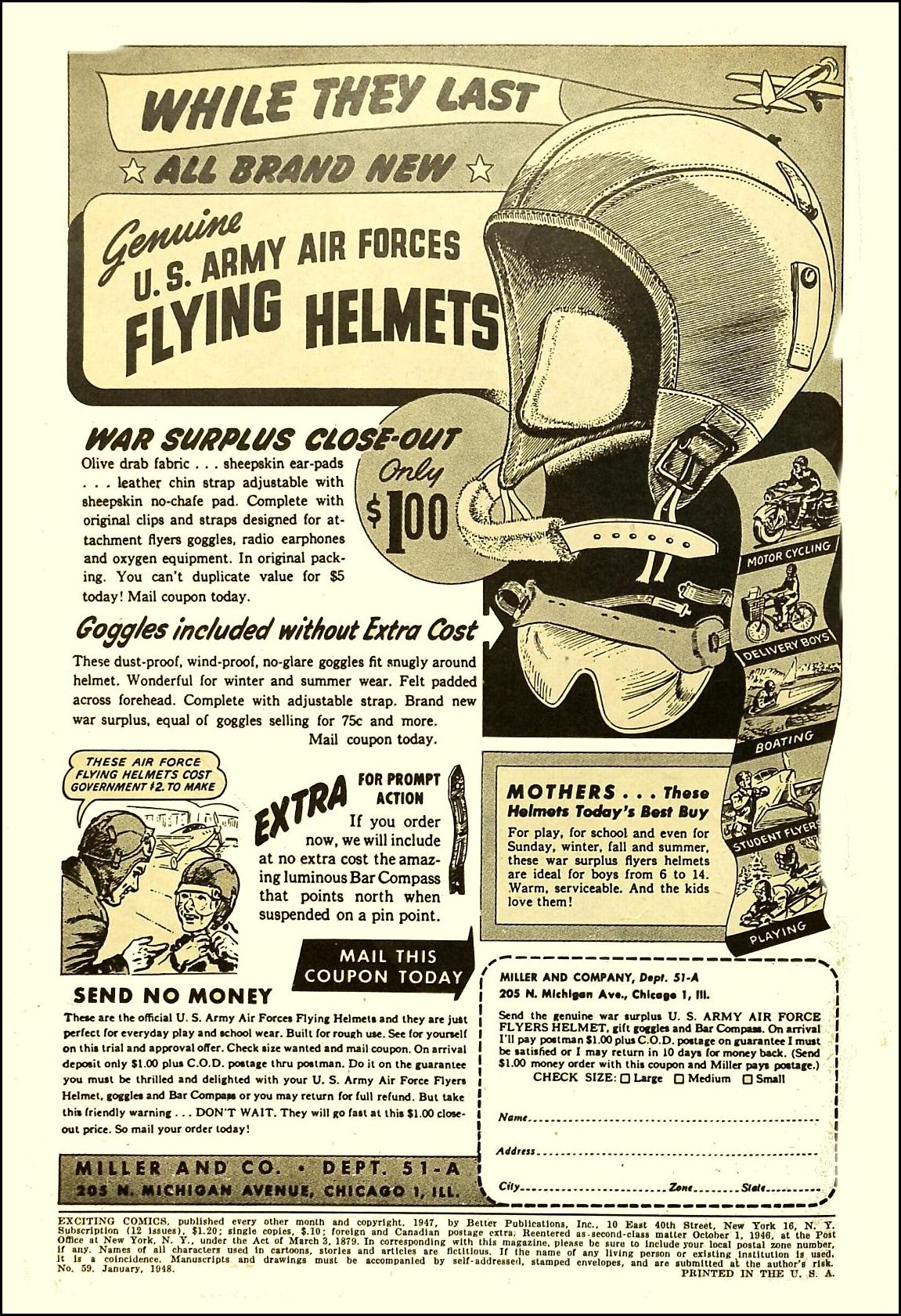 Read online Exciting Comics comic -  Issue #59 - 2