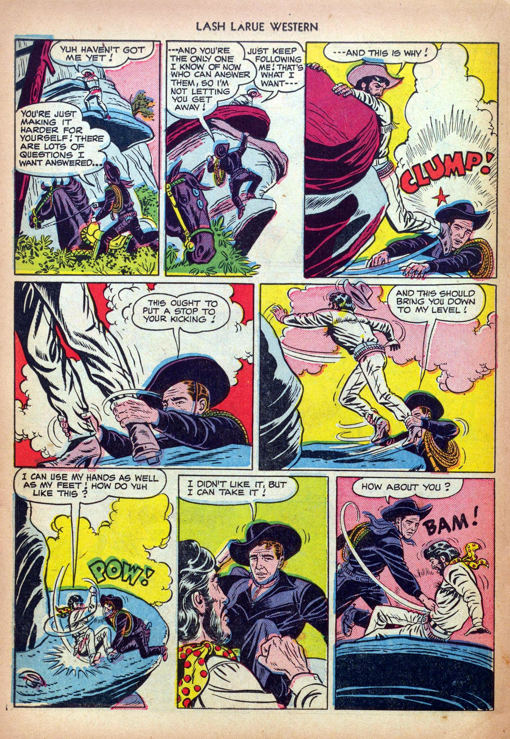 Read online Lash Larue Western (1949) comic -  Issue #13 - 22