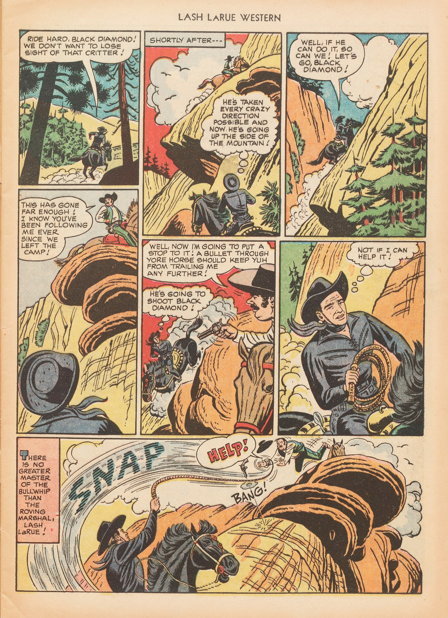Read online Lash Larue Western (1949) comic -  Issue #7 - 9