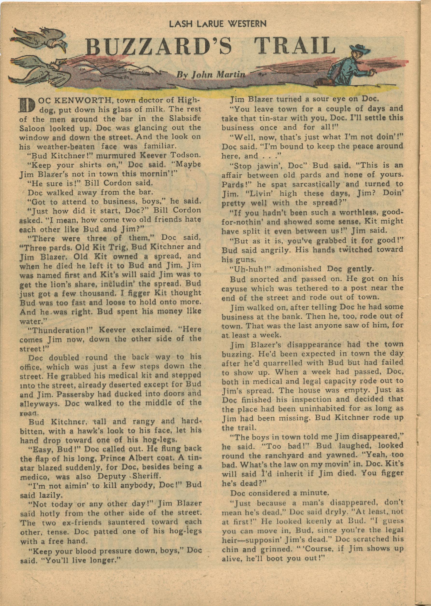 Read online Lash Larue Western (1949) comic -  Issue #21 - 16