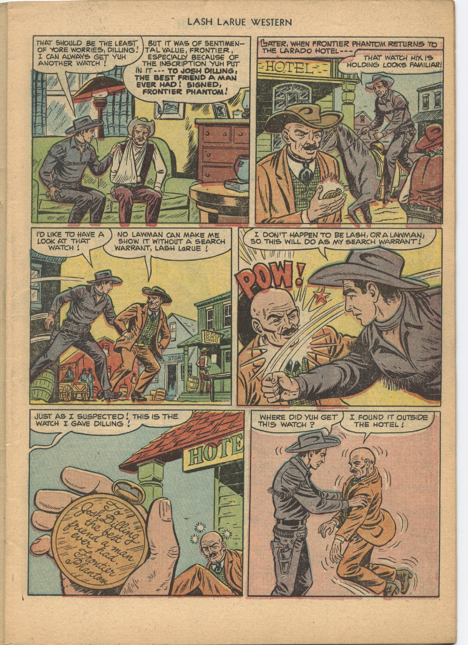 Read online Lash Larue Western (1949) comic -  Issue #21 - 7
