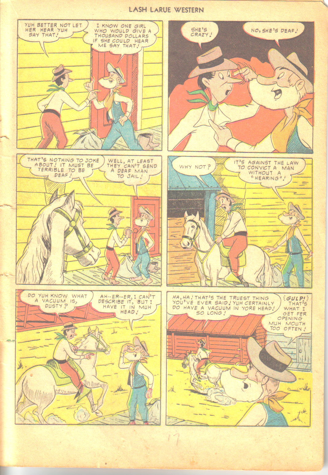 Read online Lash Larue Western (1949) comic -  Issue #6 - 17