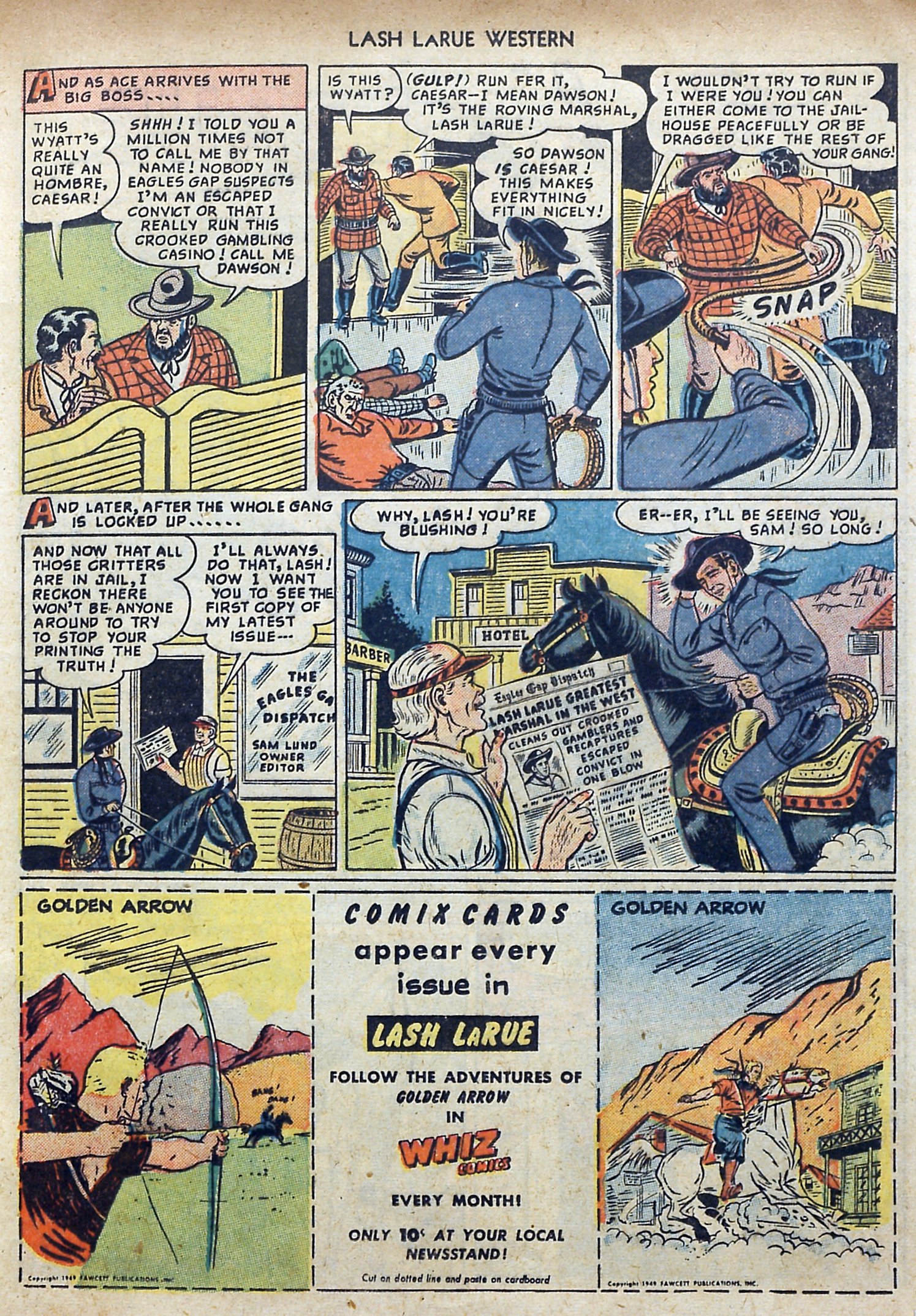 Read online Lash Larue Western (1949) comic -  Issue #3 - 13