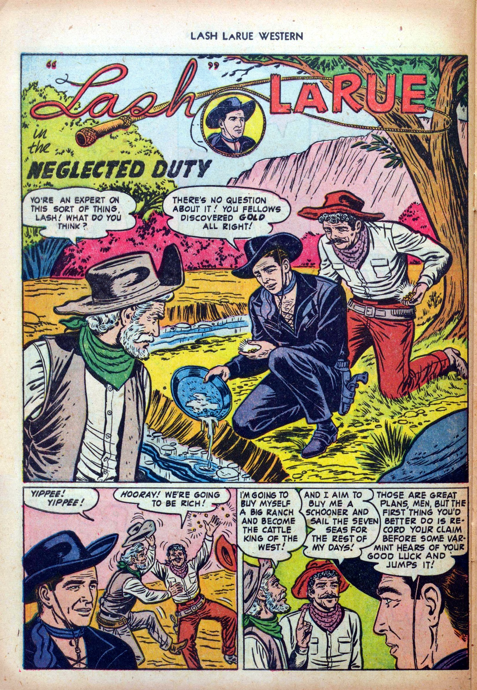 Read online Lash Larue Western (1949) comic -  Issue #35 - 28