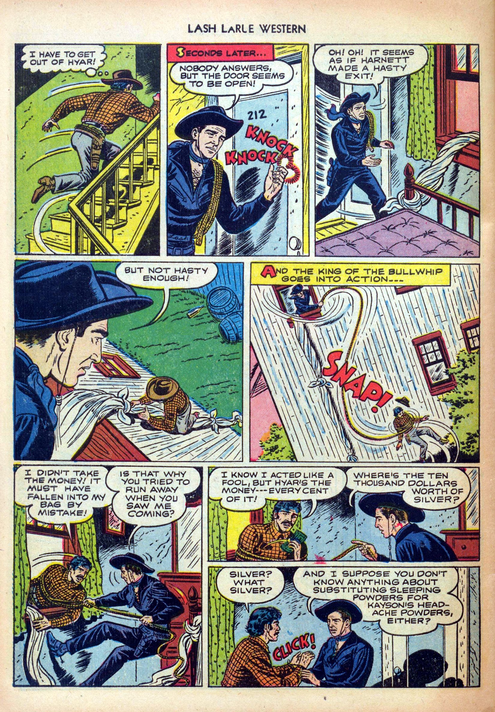 Read online Lash Larue Western (1949) comic -  Issue #30 - 32