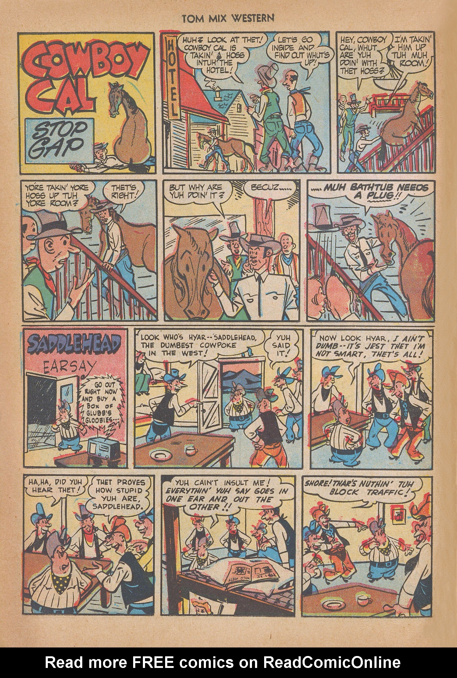 Read online Tom Mix Western (1948) comic -  Issue #12 - 14