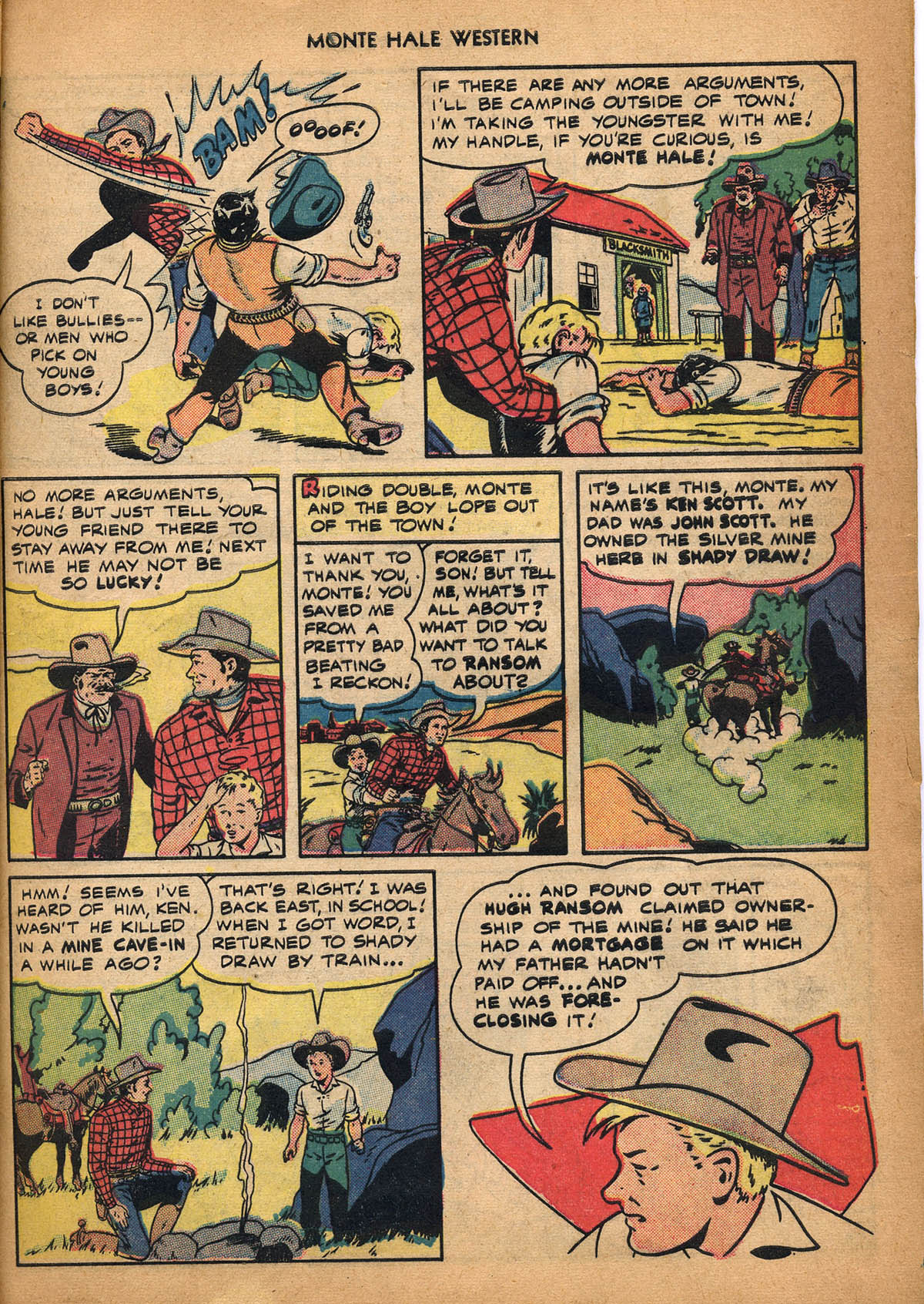 Read online Monte Hale Western comic -  Issue #44 - 22