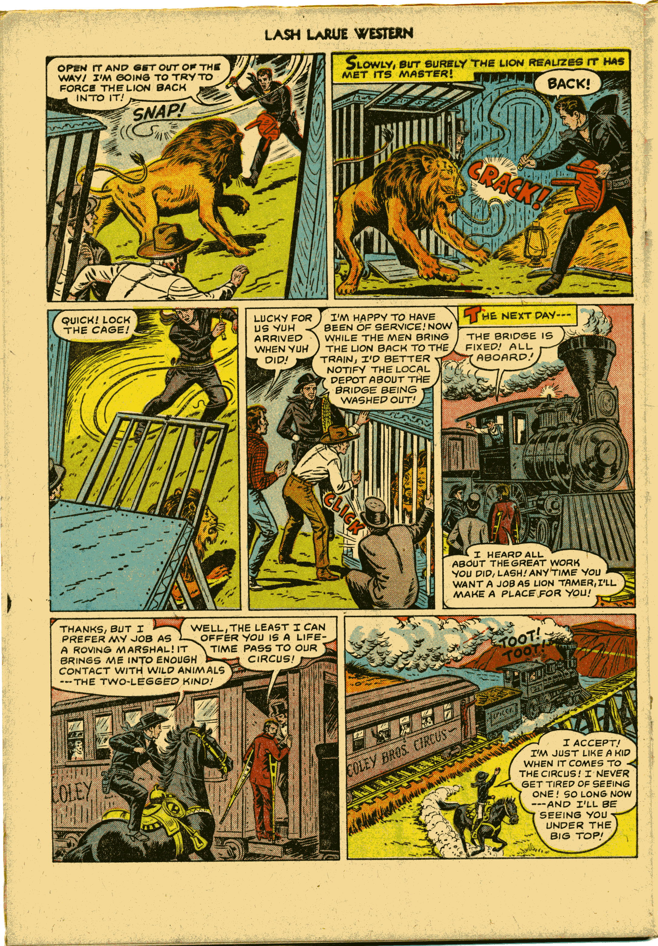 Read online Lash Larue Western (1949) comic -  Issue #27 - 34