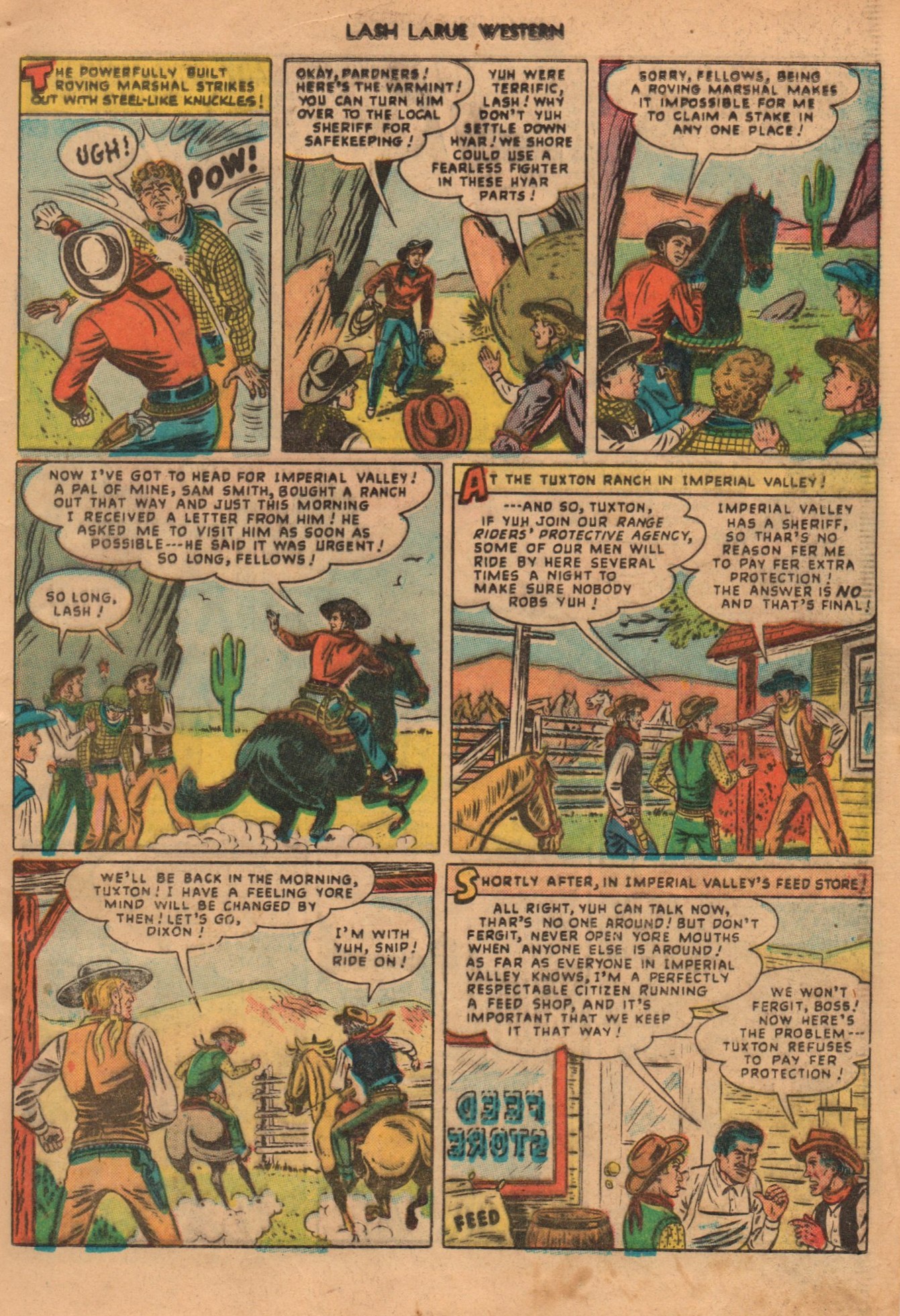 Read online Lash Larue Western (1949) comic -  Issue #1 - 5