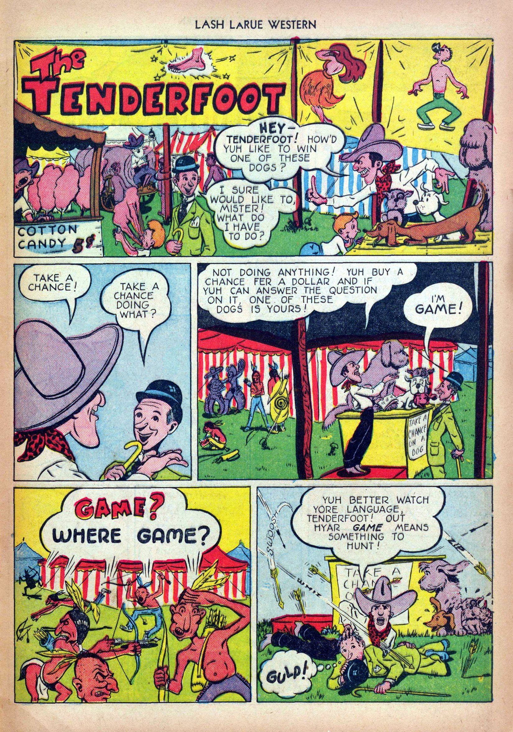Read online Lash Larue Western (1949) comic -  Issue #13 - 25