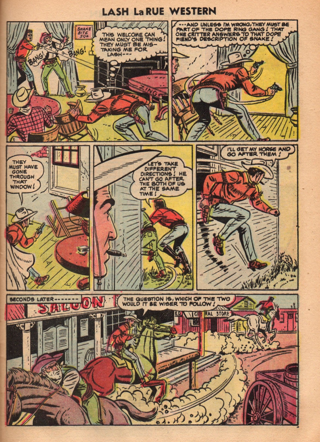 Read online Lash Larue Western (1949) comic -  Issue #52 - 25