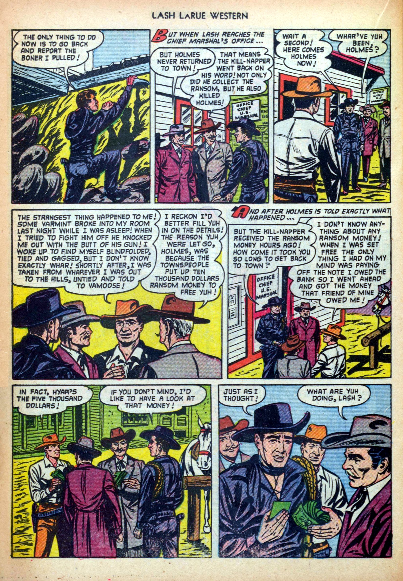 Read online Lash Larue Western (1949) comic -  Issue #34 - 22