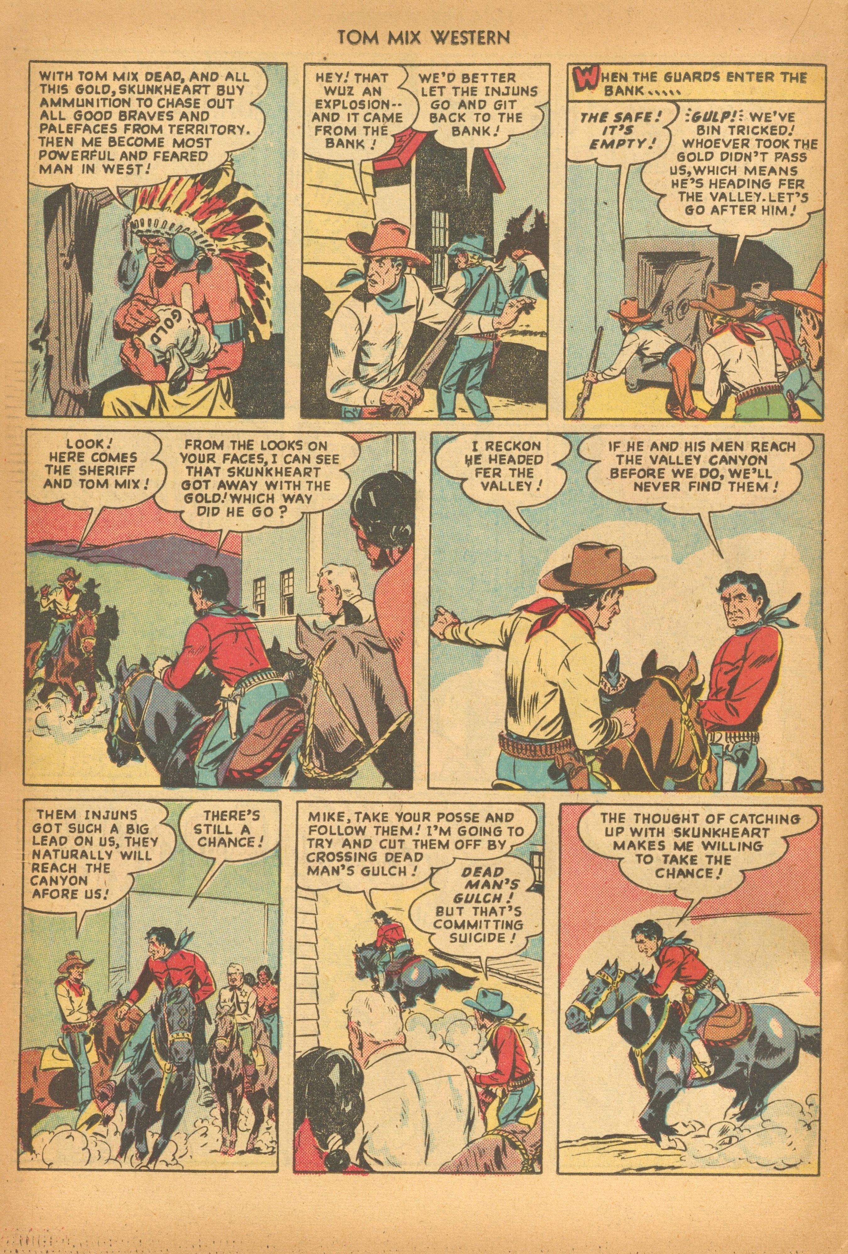Read online Tom Mix Western (1948) comic -  Issue #18 - 22