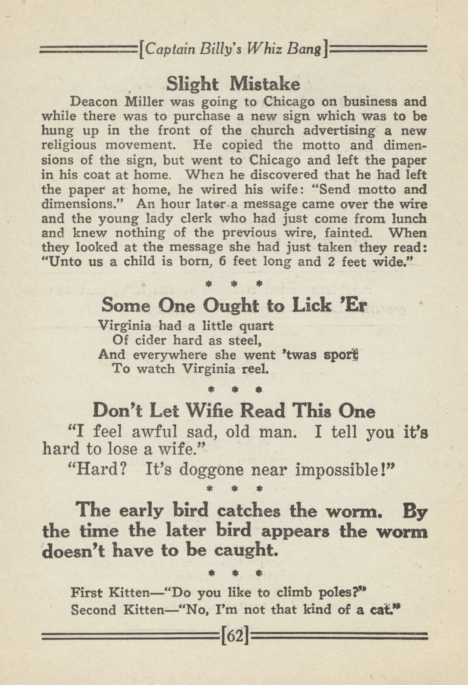 Read online Captain Billy's Whiz Bang comic -  Issue #12 - 67