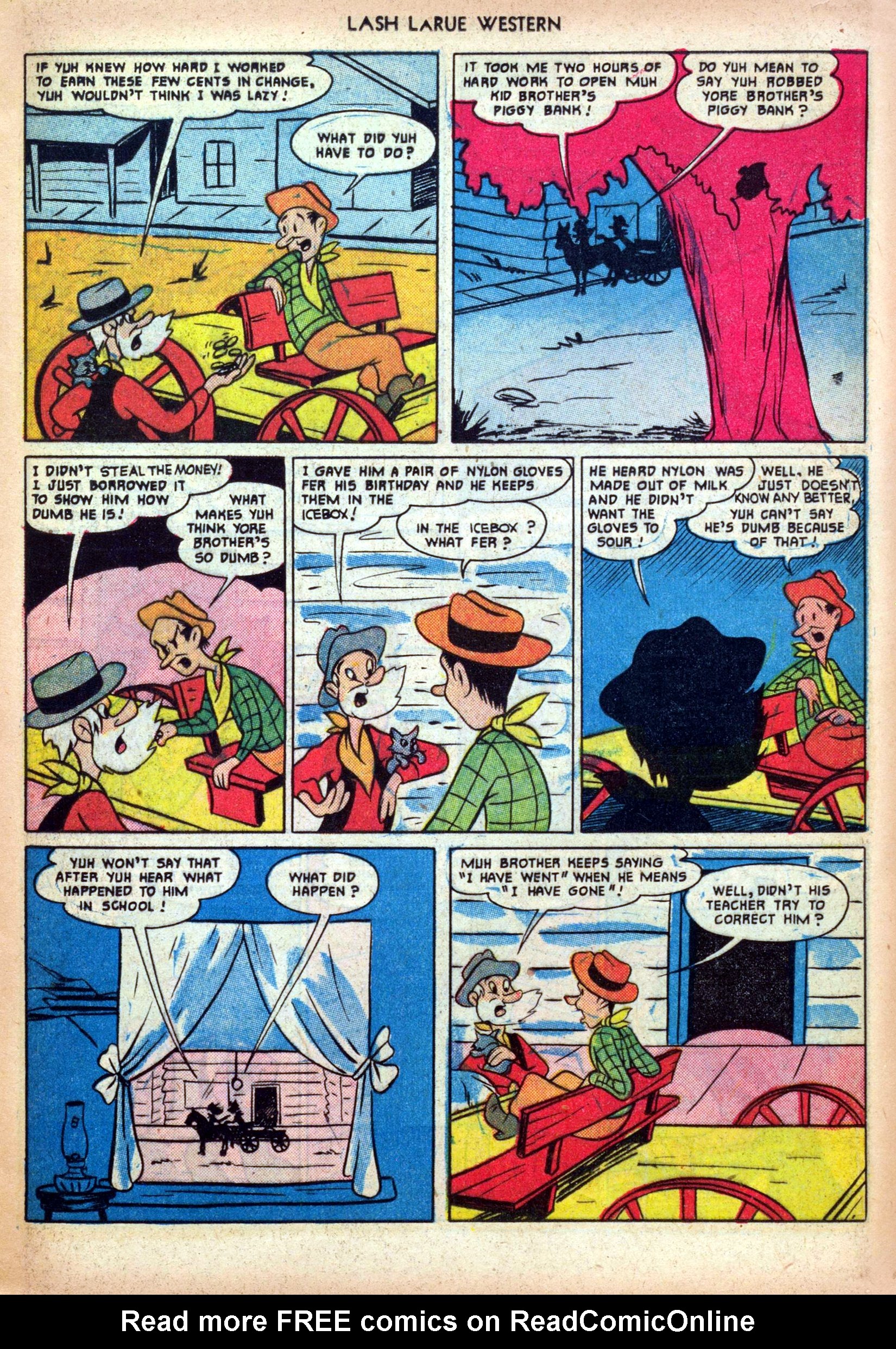 Read online Lash Larue Western (1949) comic -  Issue #19 - 13