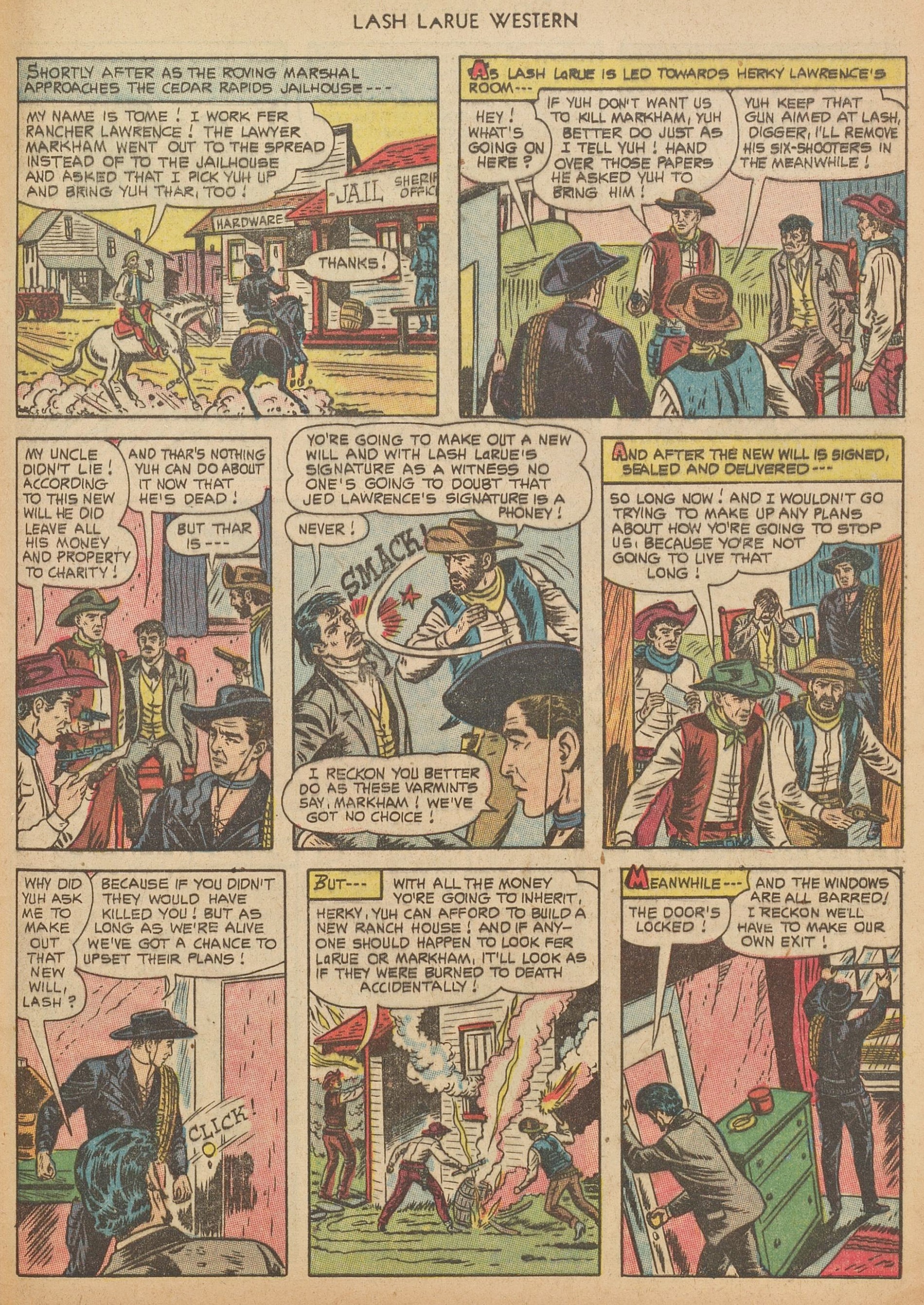 Read online Lash Larue Western (1949) comic -  Issue #40 - 33