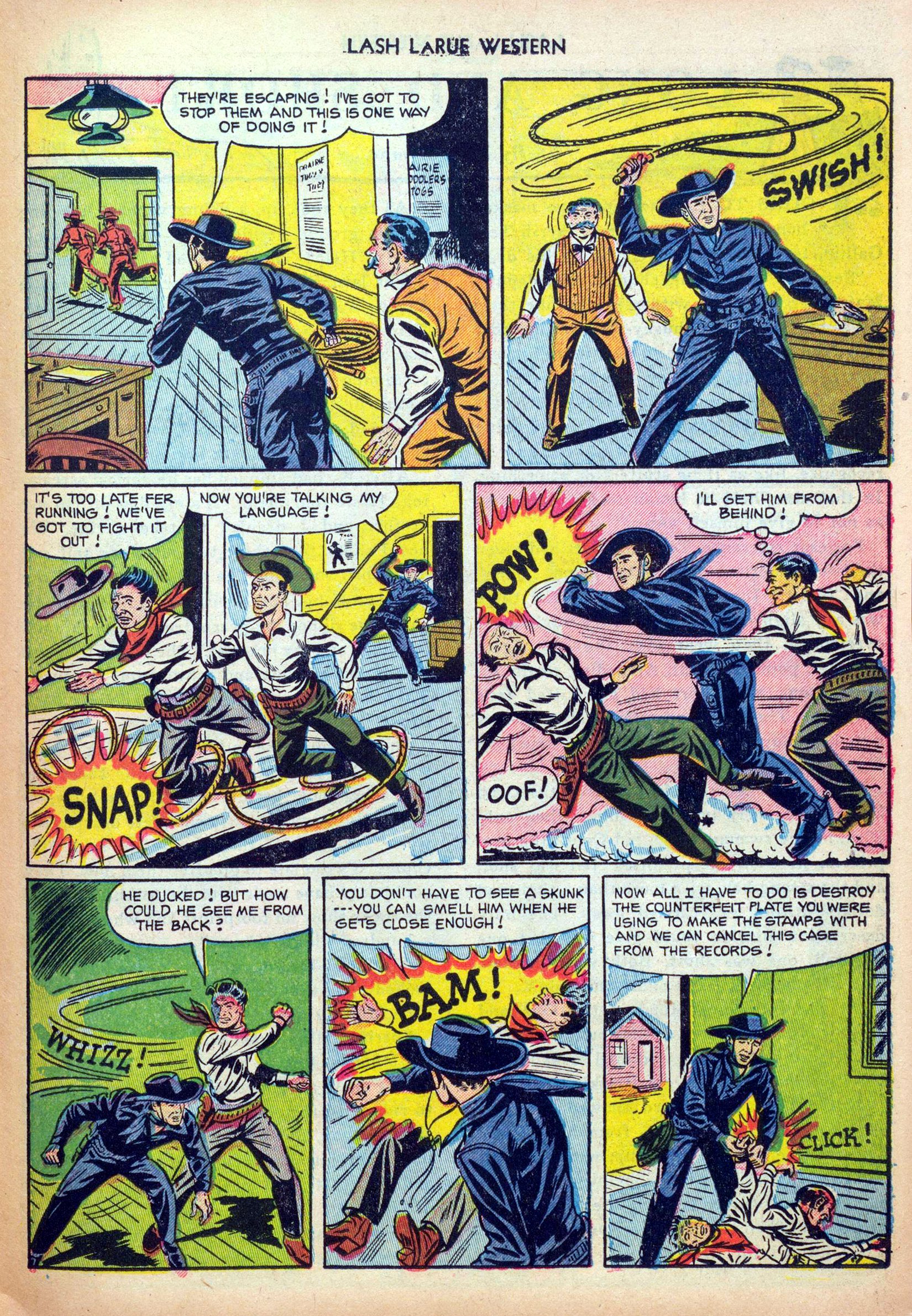 Read online Lash Larue Western (1949) comic -  Issue #30 - 23