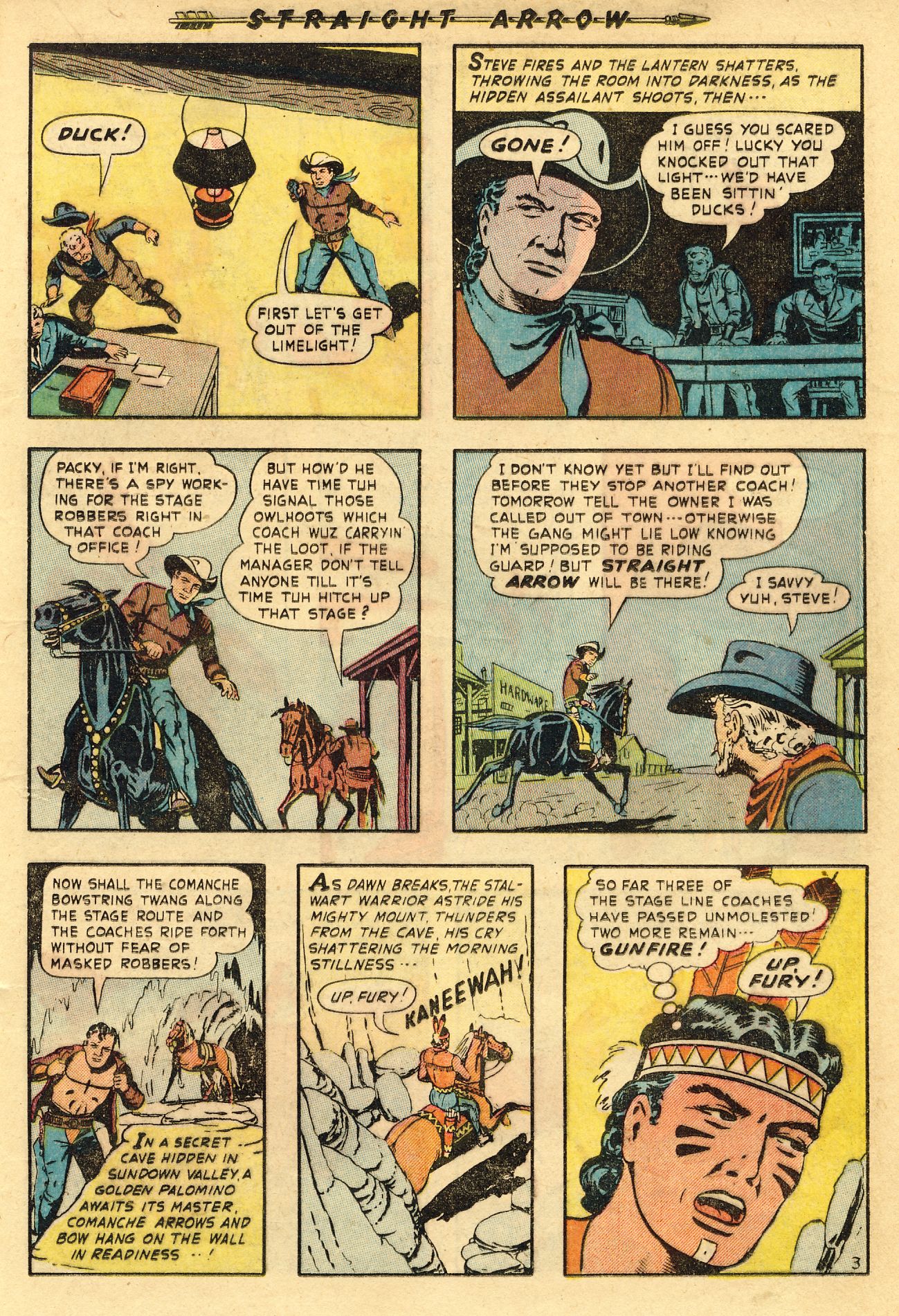 Read online Straight Arrow comic -  Issue #12 - 21