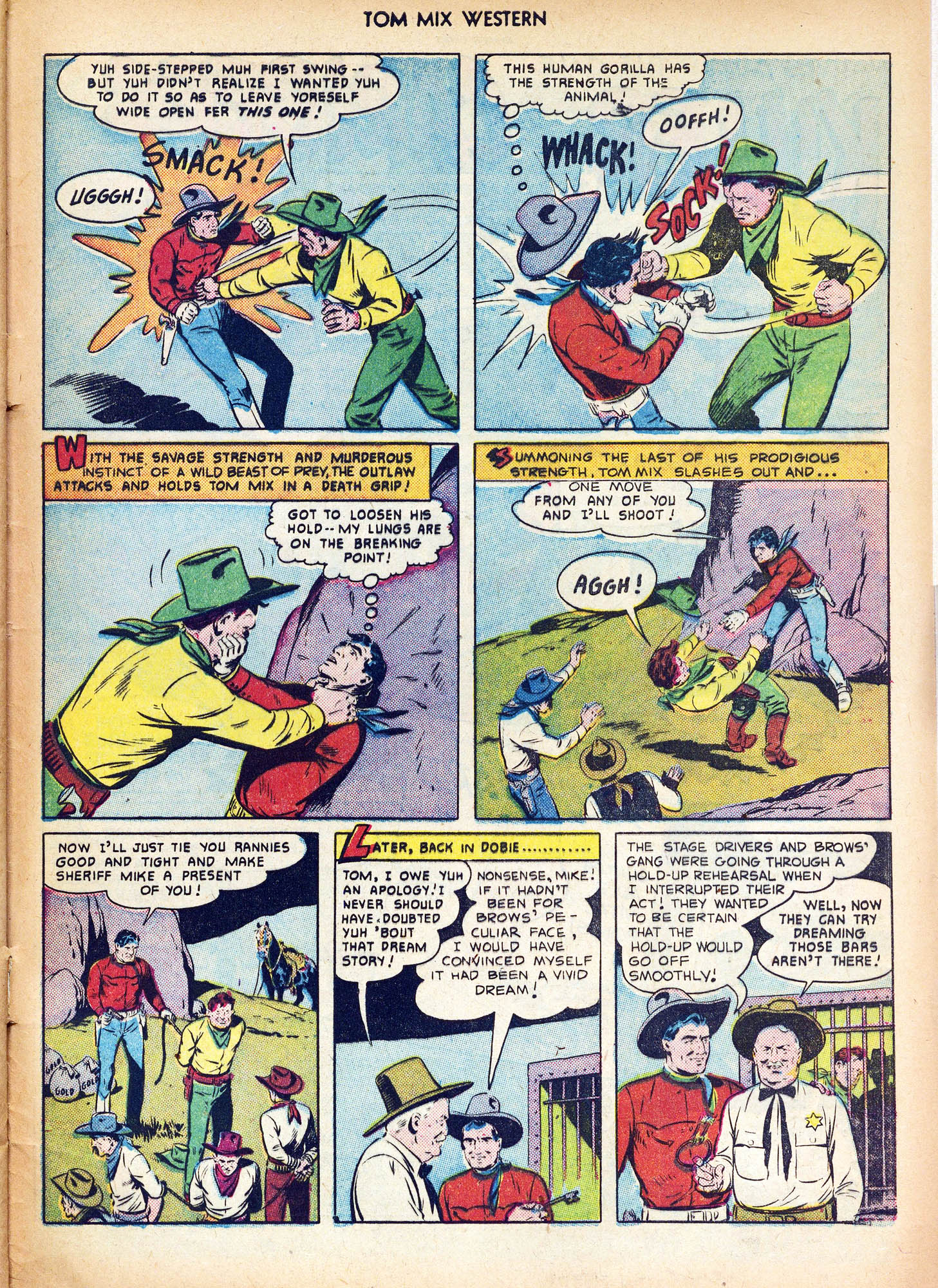 Read online Tom Mix Western (1948) comic -  Issue #42 - 49
