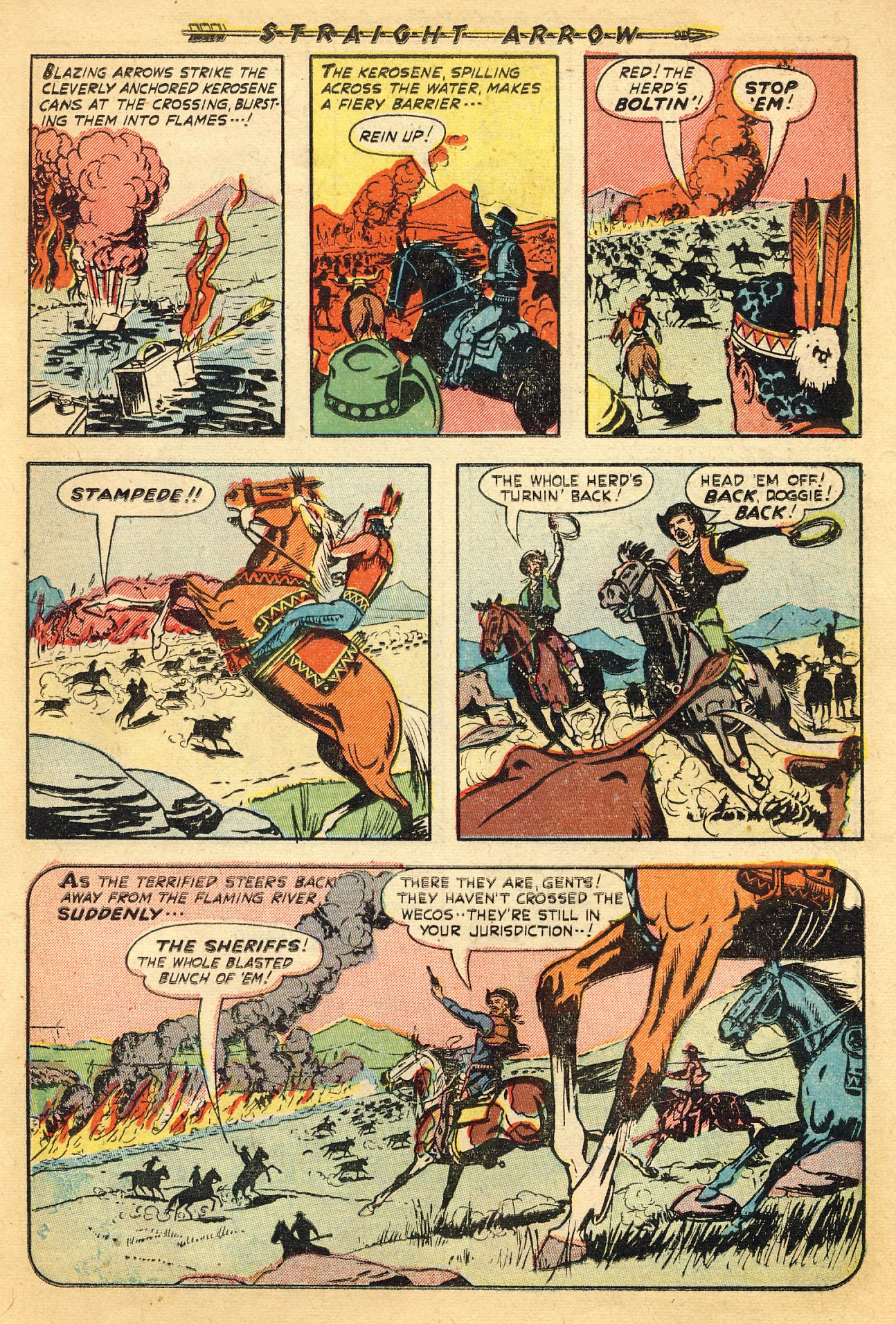 Read online Straight Arrow comic -  Issue #16 - 17