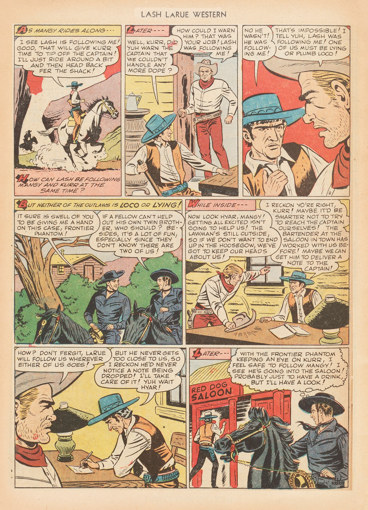 Read online Lash Larue Western (1949) comic -  Issue #7 - 42