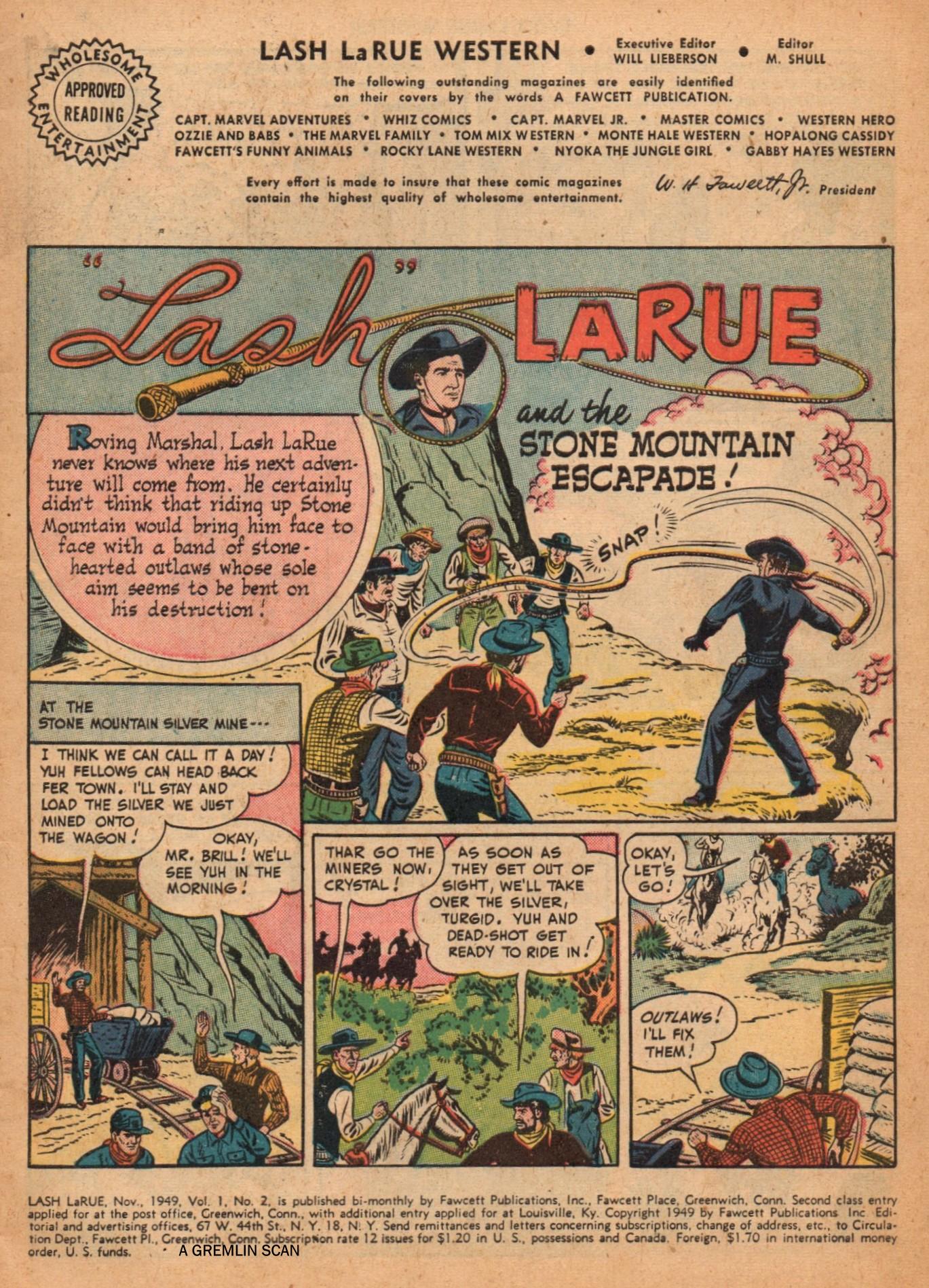 Read online Lash Larue Western (1949) comic -  Issue #2 - 3