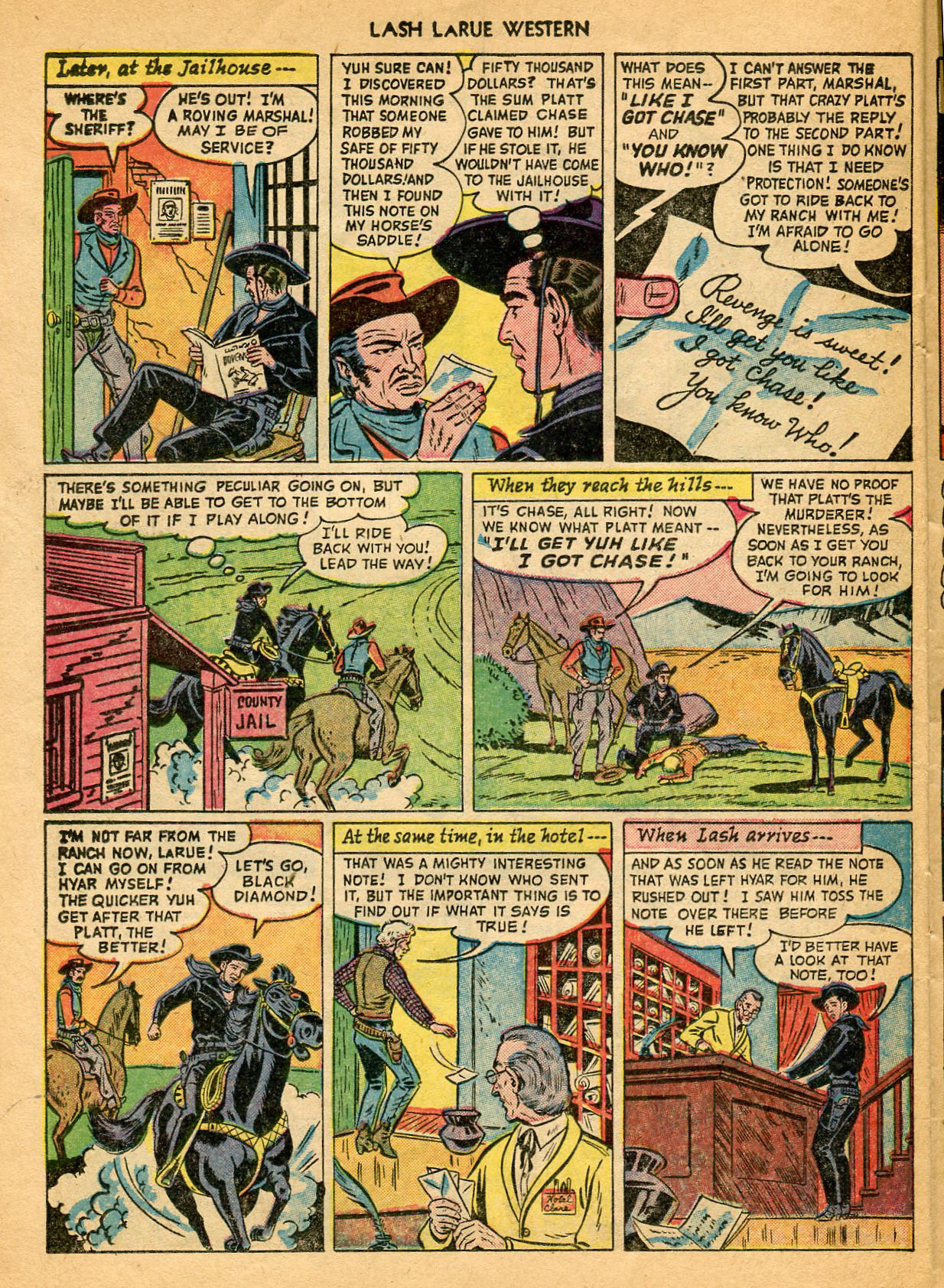 Read online Lash Larue Western (1949) comic -  Issue #9 - 22
