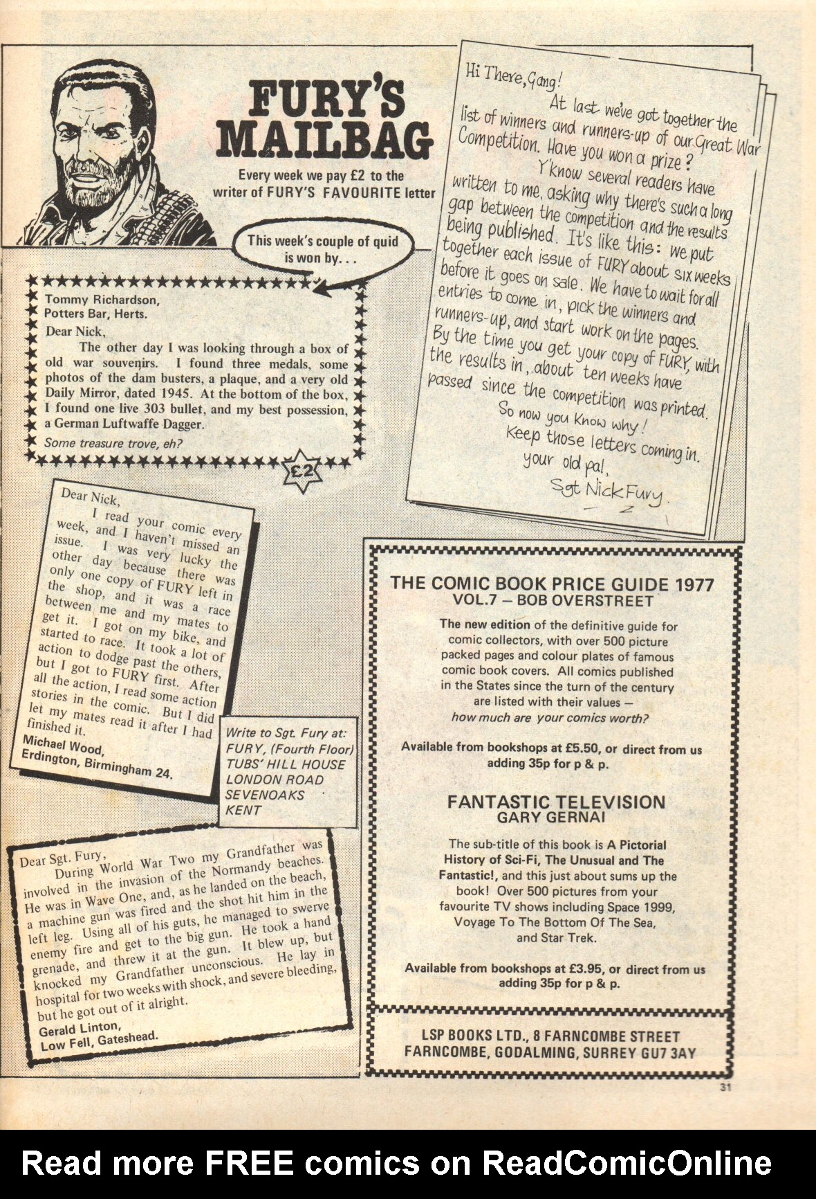 Read online Fury (1977) comic -  Issue #19 - 31